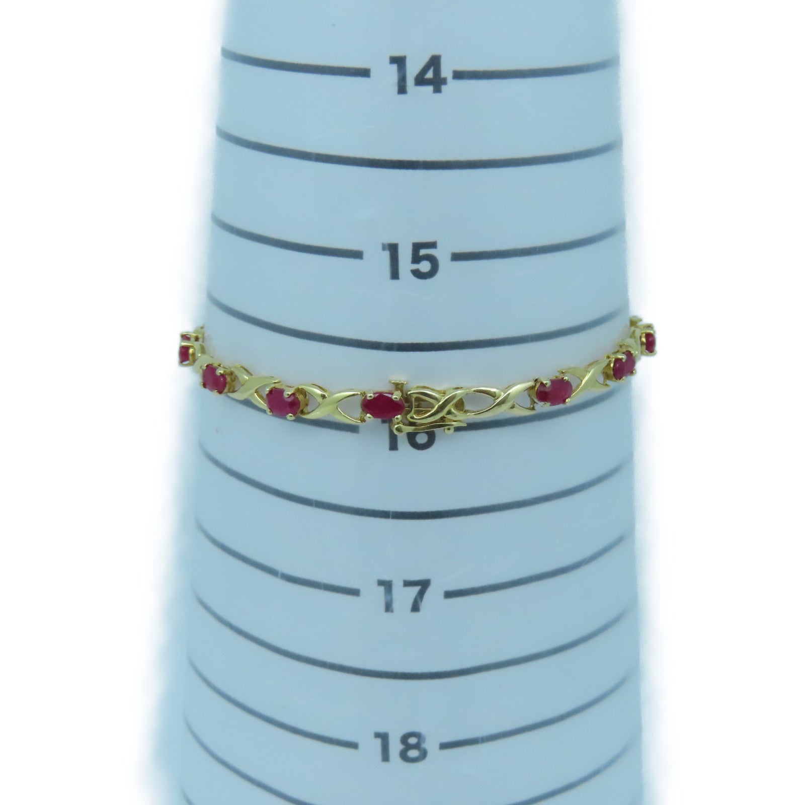 JEWELRY 14K黄金Ruby Bracelet红宝石手链
