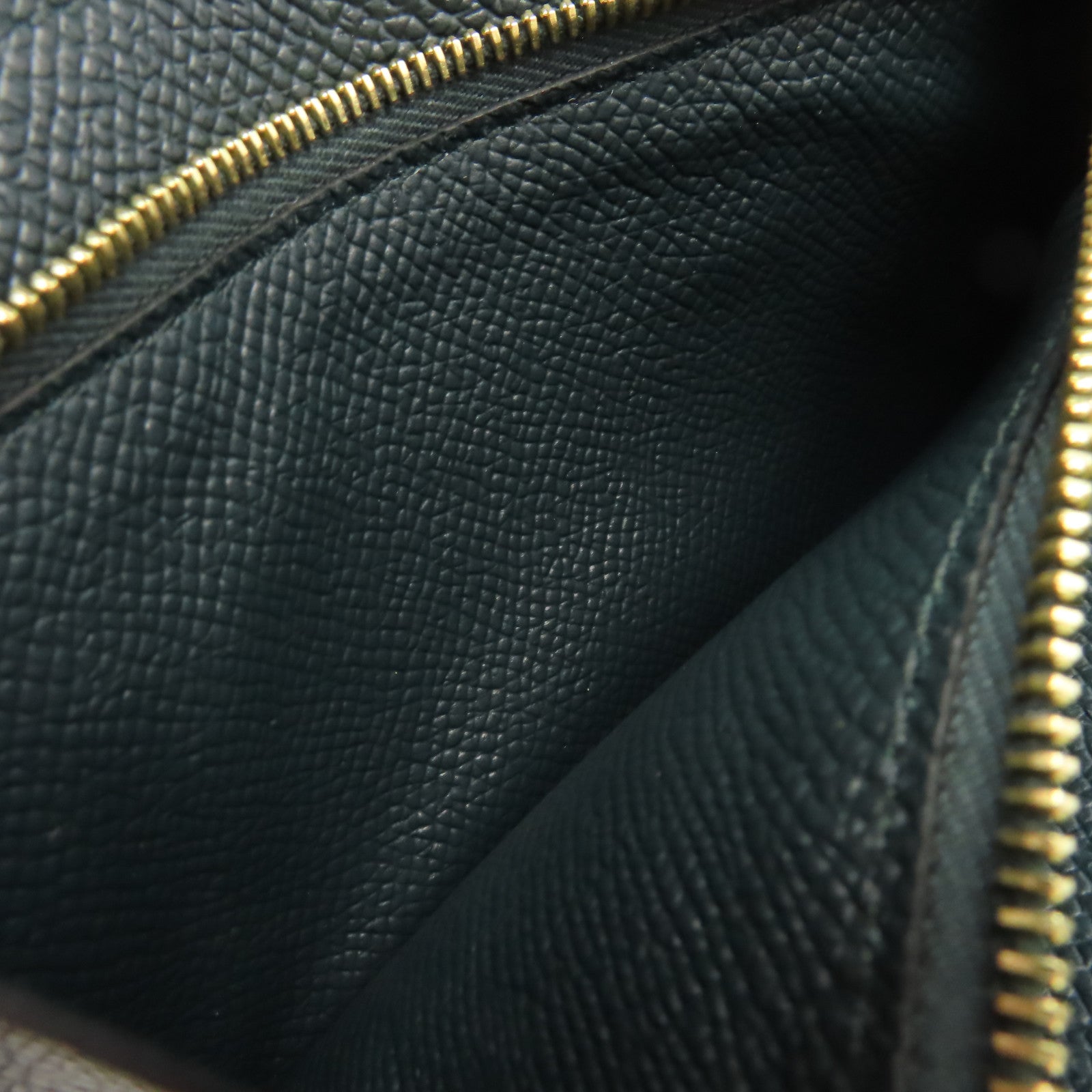 HERMES Epsom皮革Kelly Wallet金扣長錢包Vert Cypres/松柏綠色
