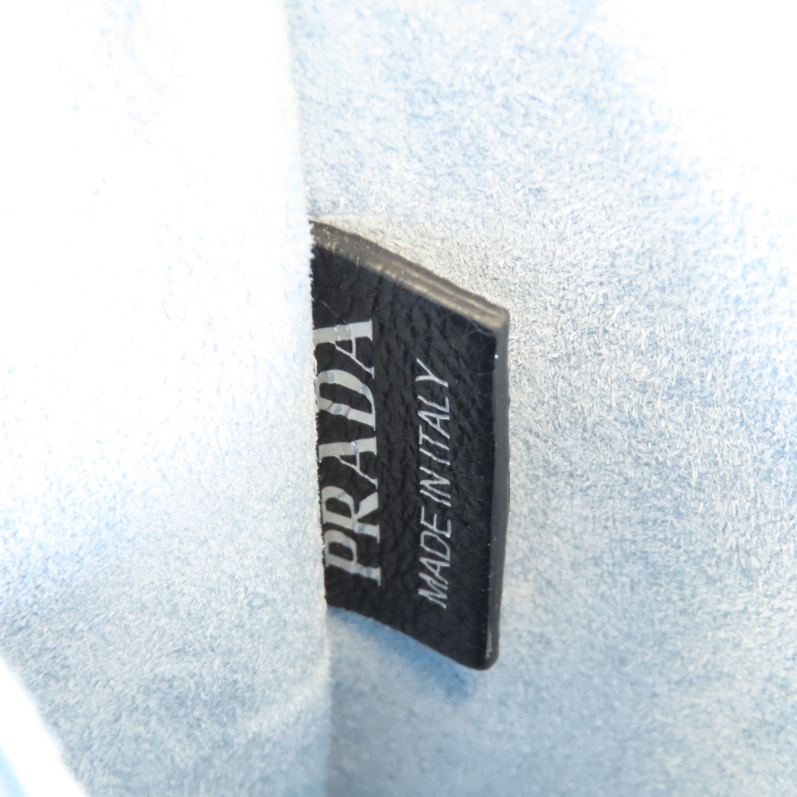 PRADA 牛皮皮革Grace銀扣肩背袋黑色