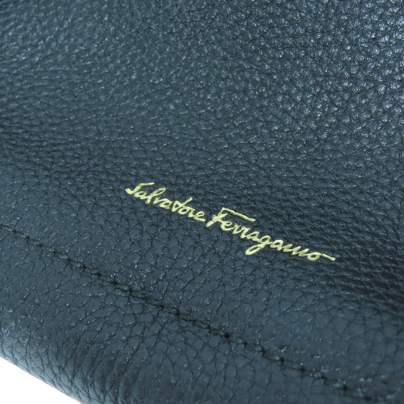 Salvatore Ferragamo 牛皮皮革2 Way Shoulder Bag金扣手挽肩背兩用袋黑色