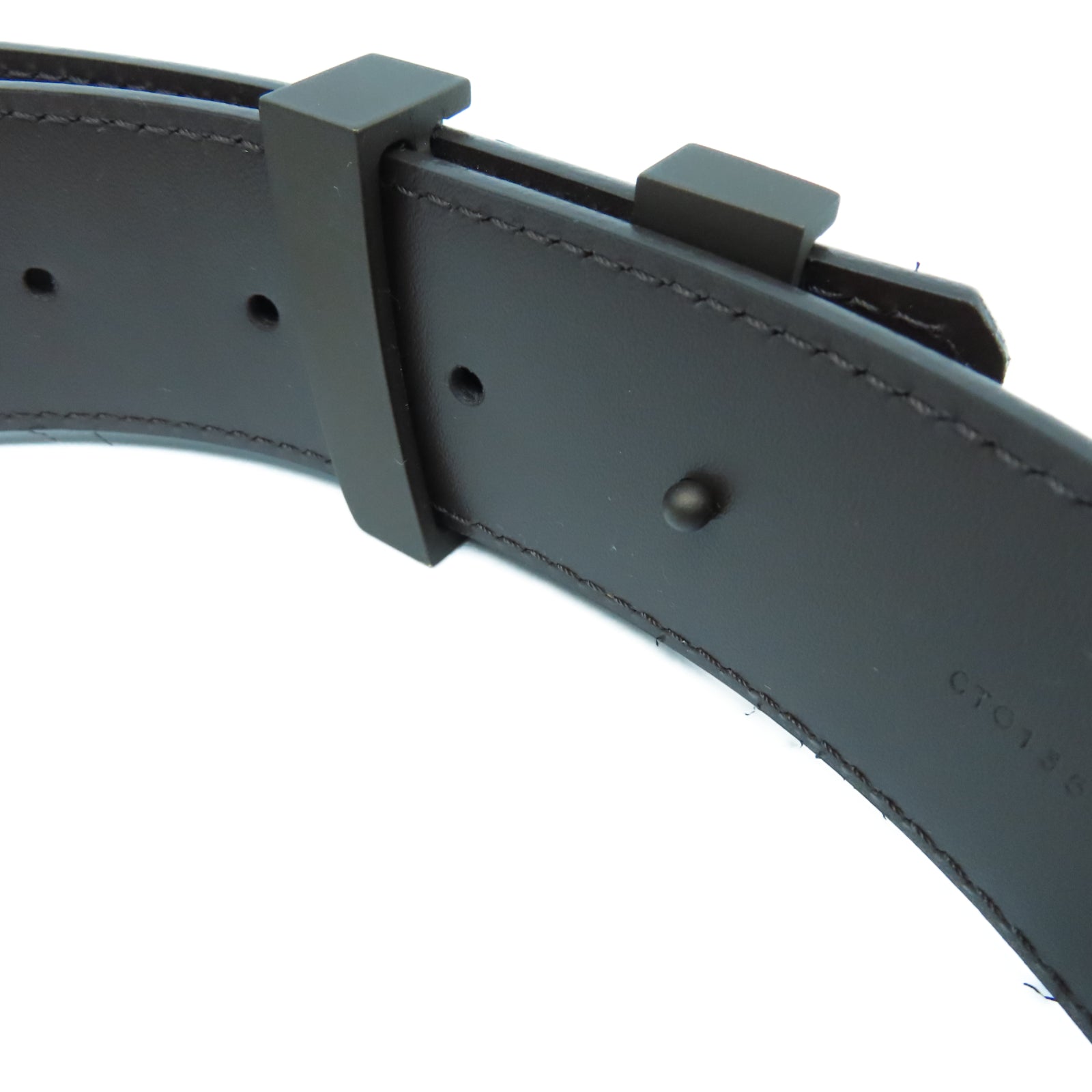 LOUIS VUITTON Damier Belt 85CM皮帶棕色