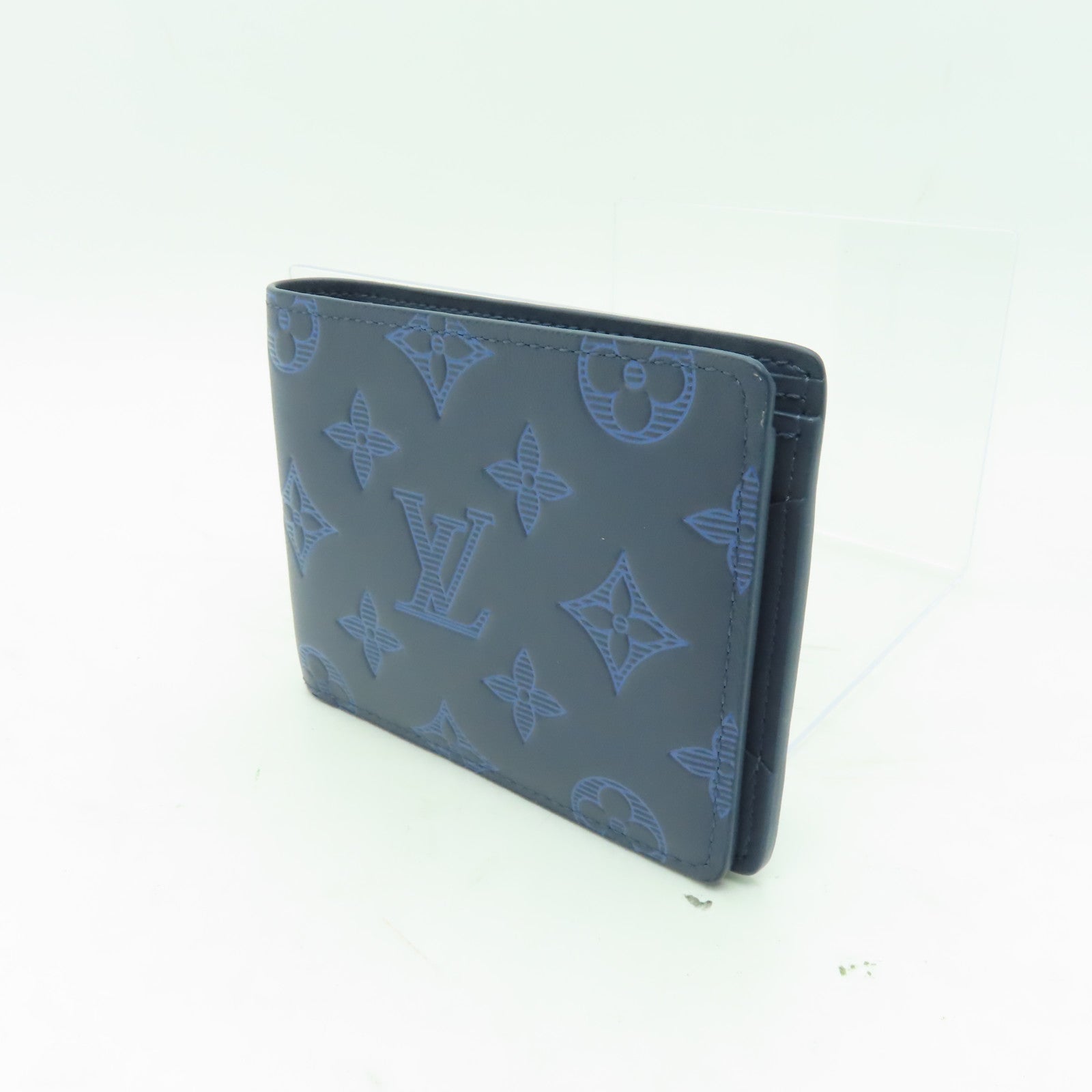 LOUIS VUITTON Monogram Shadow Multiple Wallet錢包藍色