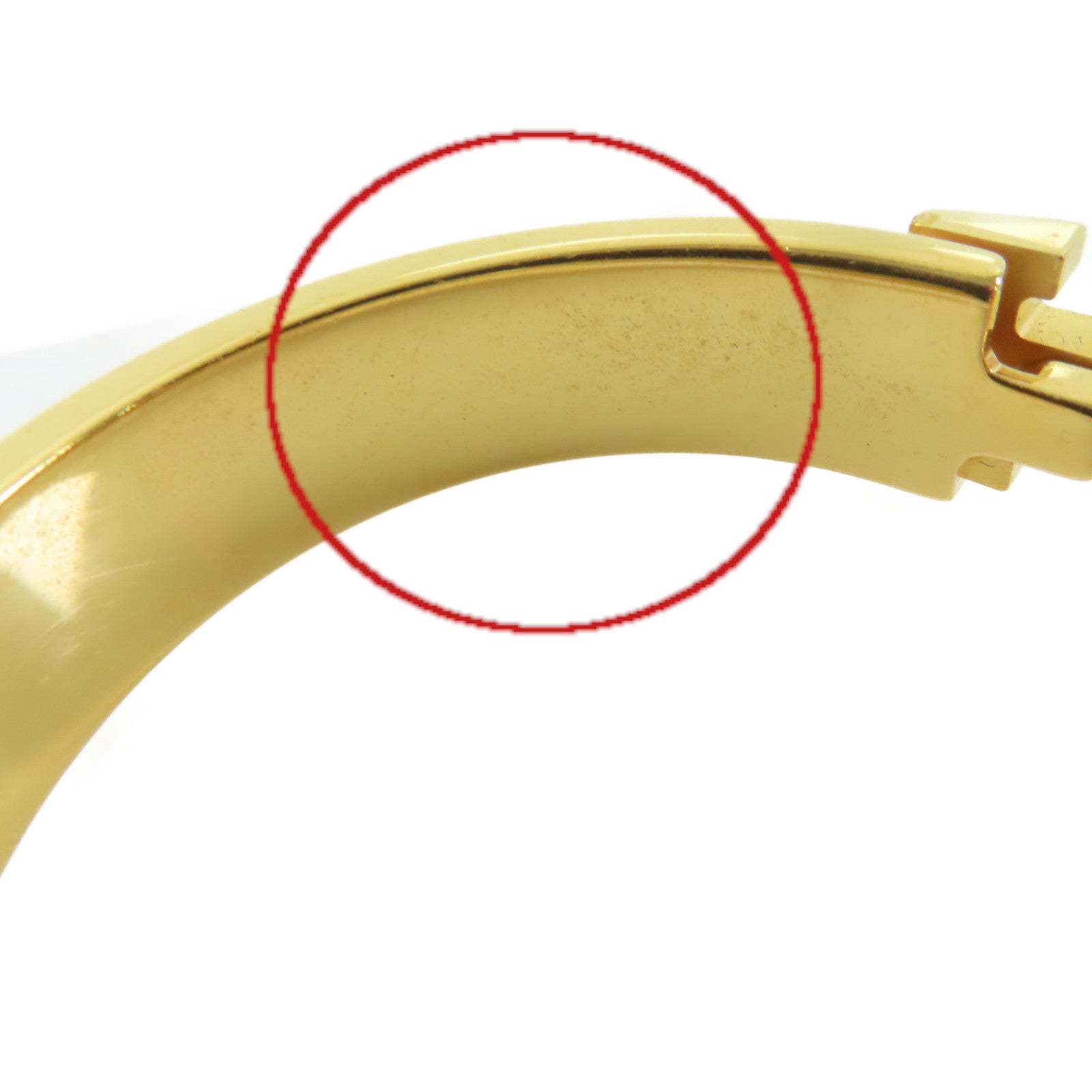 HERMES 琺瑯/金屬Clic H Bracelet金扣手鏈黑色/金色