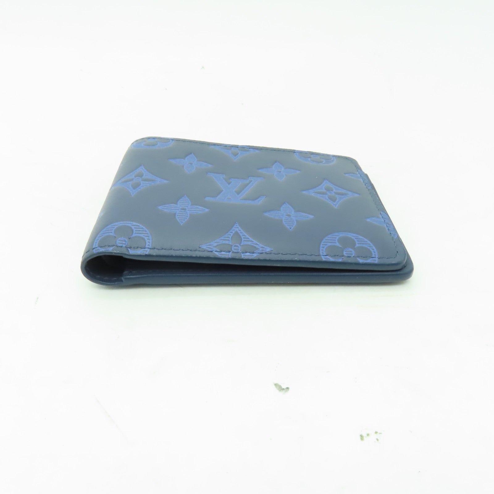 LOUIS VUITTON Monogram Shadow Multiple Wallet錢包藍色