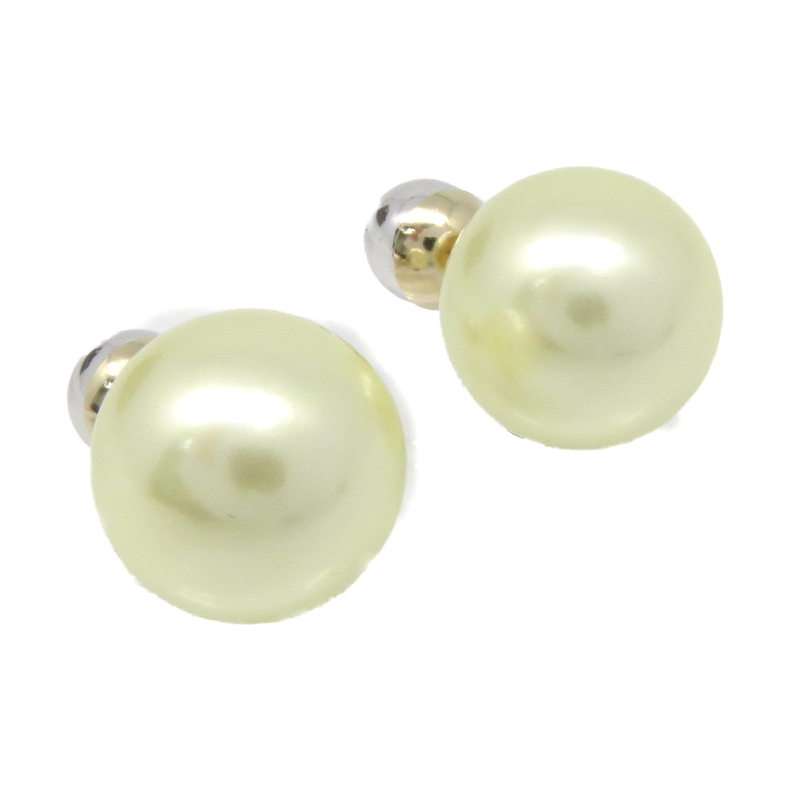 Dior Metal/Imitation Pearl Earrings Pearl/Gold
