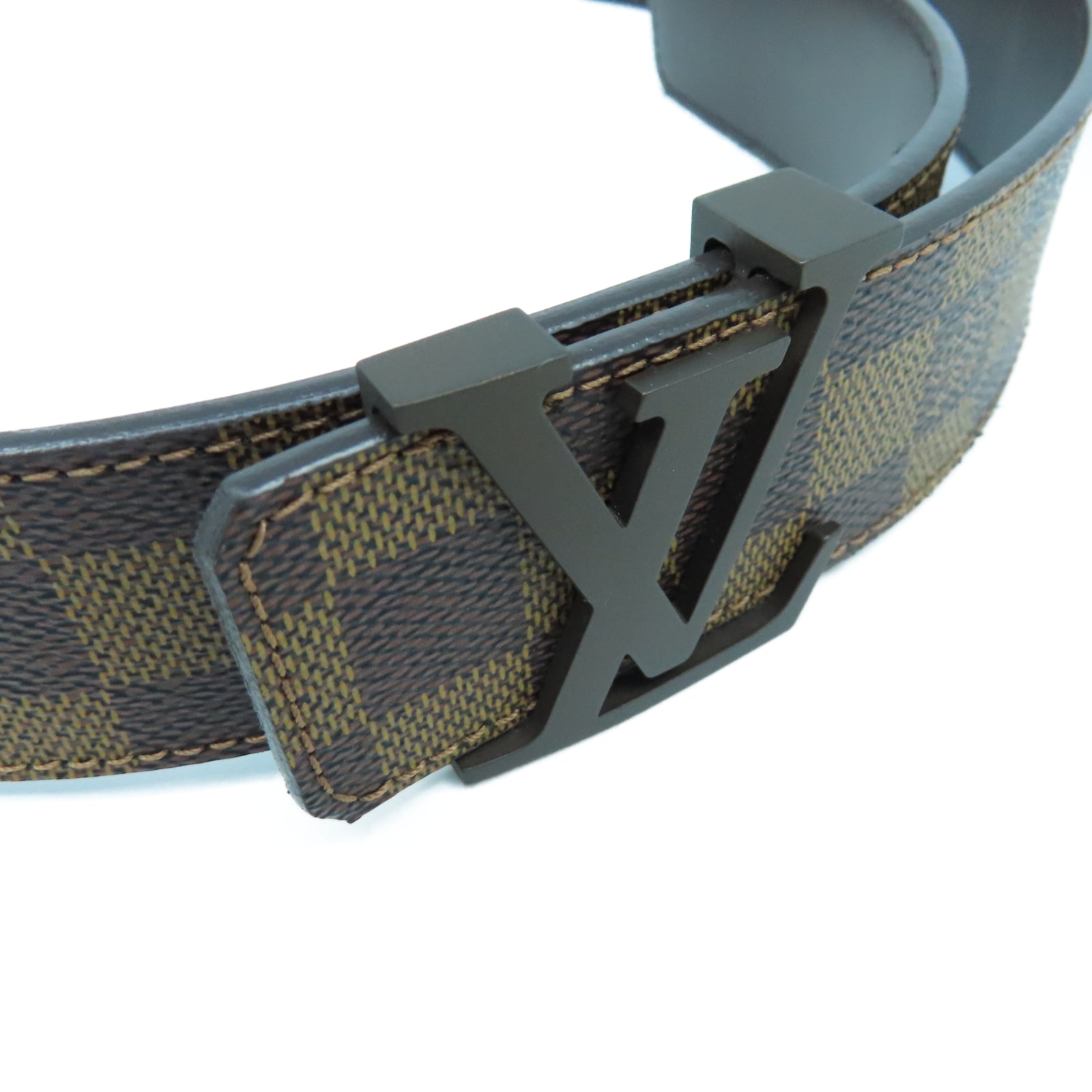 LOUIS VUITTON Damier Belt 85CM皮帶棕色