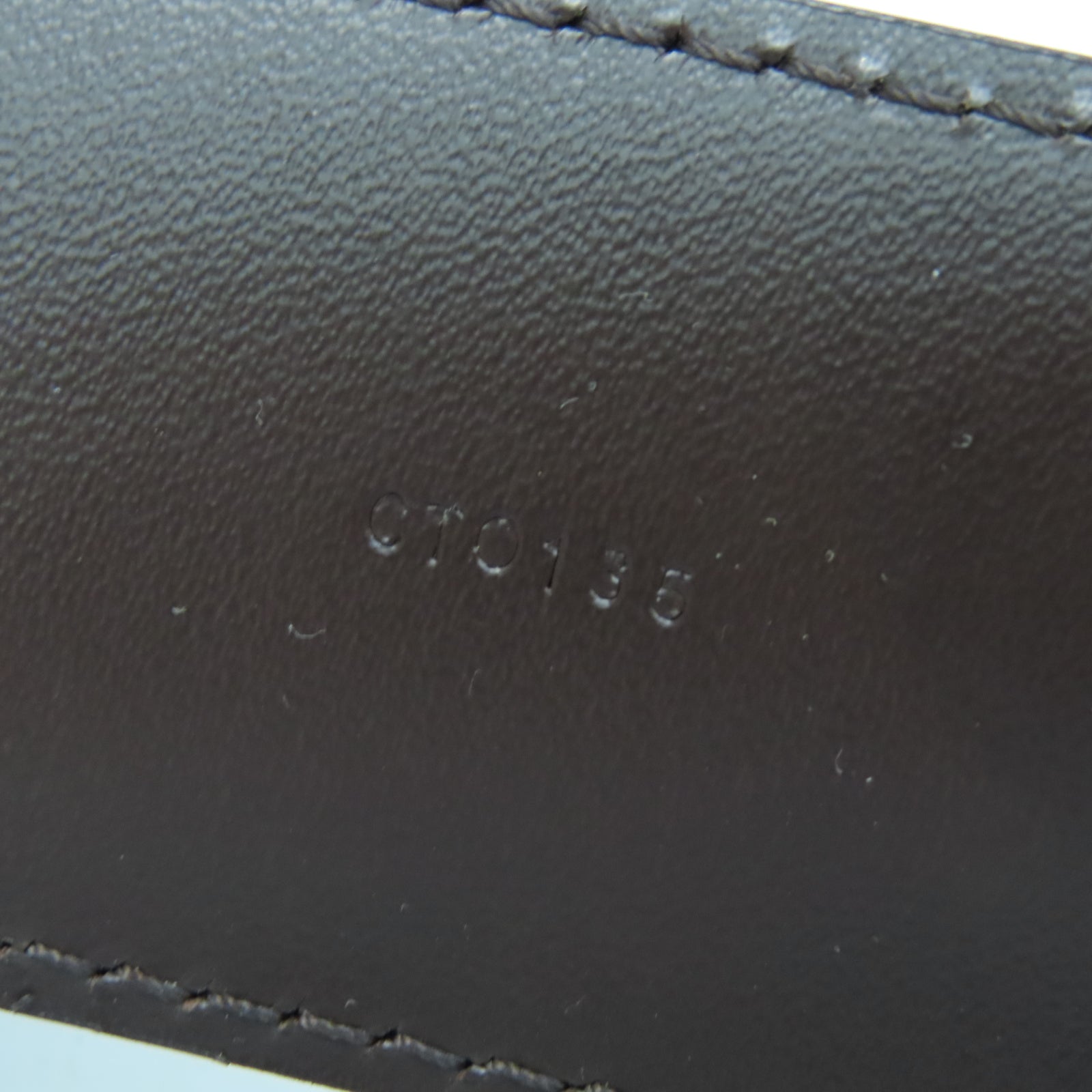 LOUIS VUITTON Damier Belt 85CM皮帶棕色