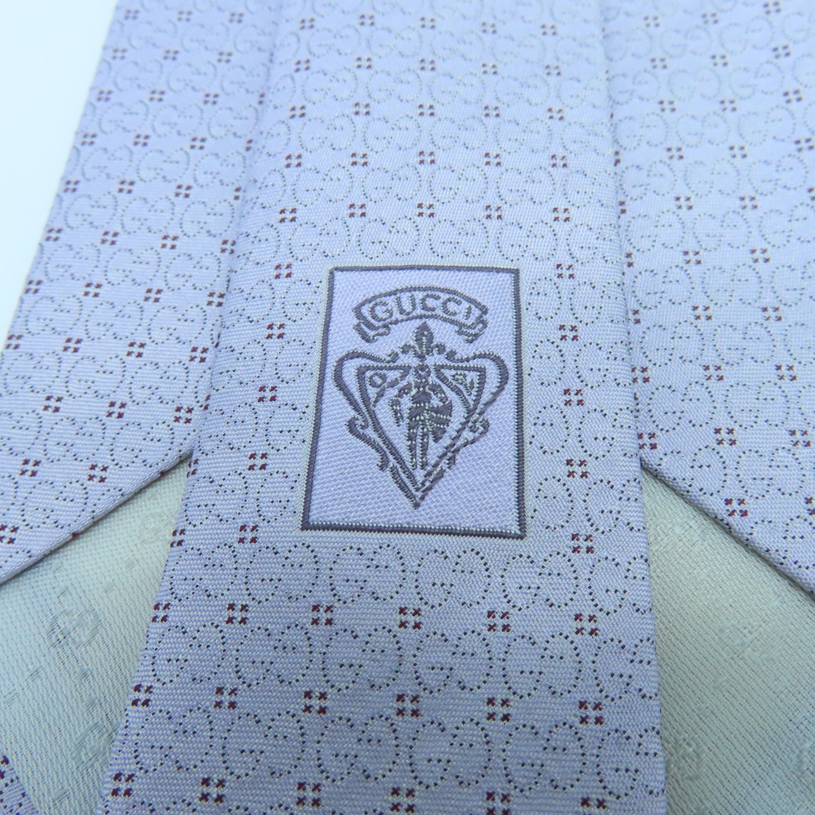 GUCCI 【激減優惠】絲質Necktie領帶淺紫色