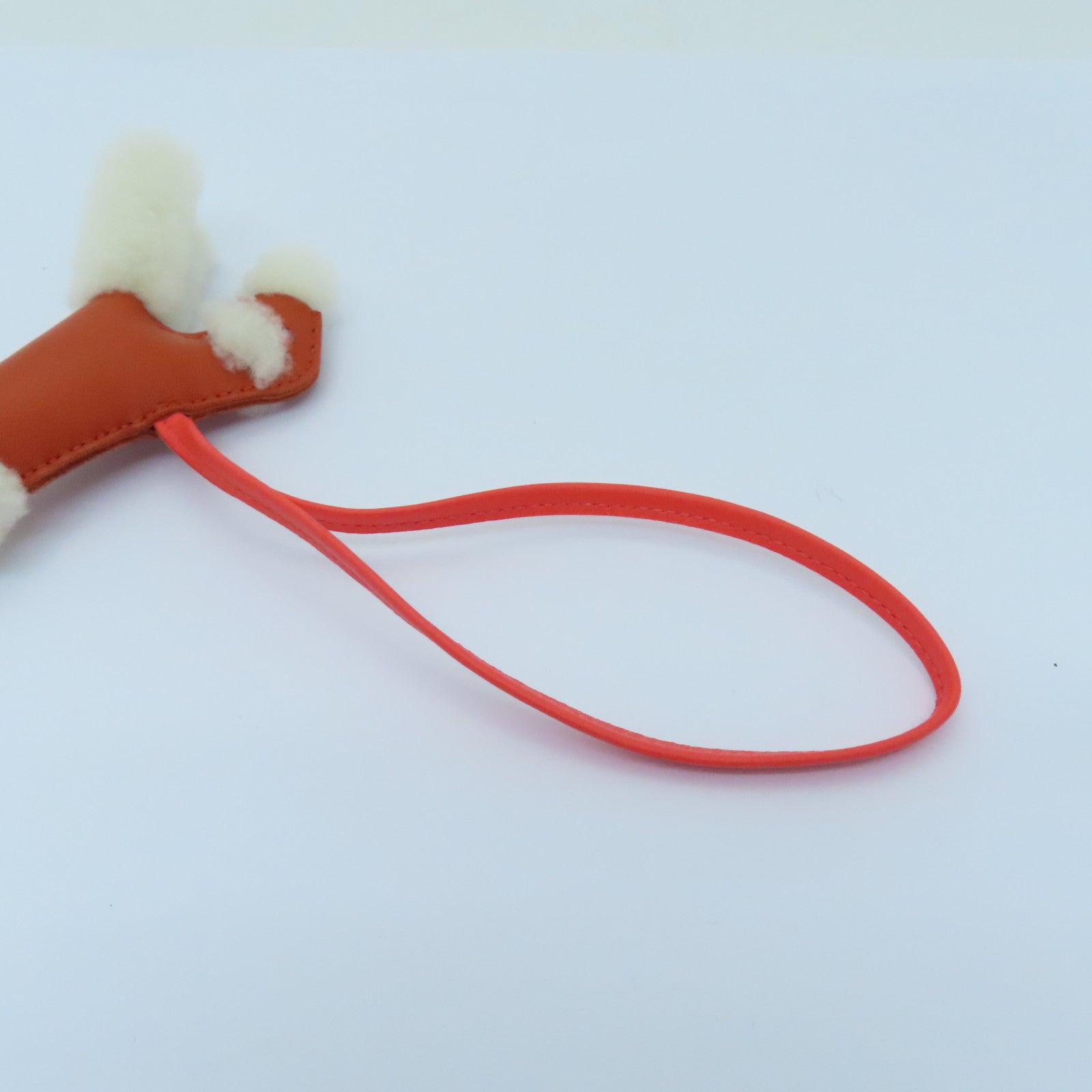 HERMES Swift皮革Buddy Snearling Charm挂饰啡色/粉红色