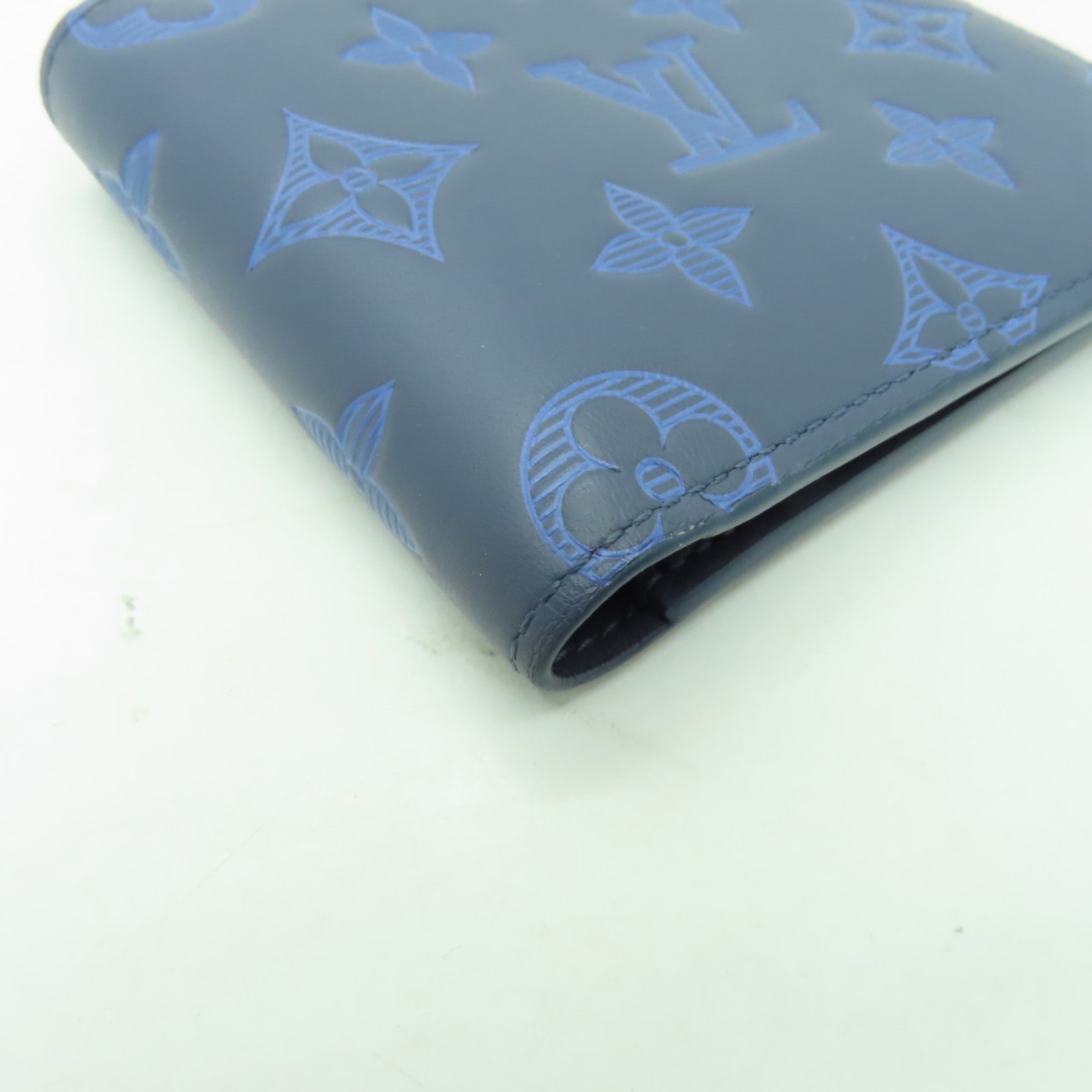LOUIS VUITTON Monogram Shadow Multiple Wallet錢包藍色