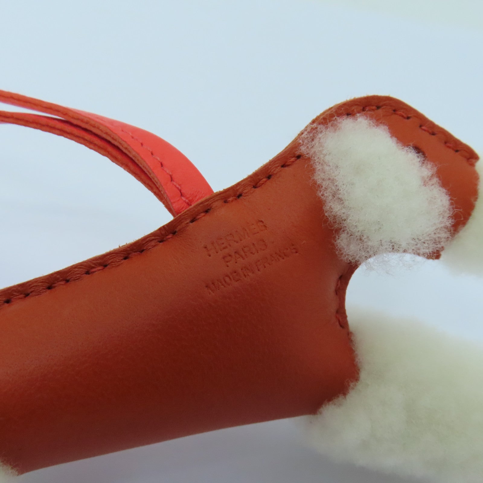 HERMES Swift皮革Buddy Snearling Charm挂饰啡色/粉红色