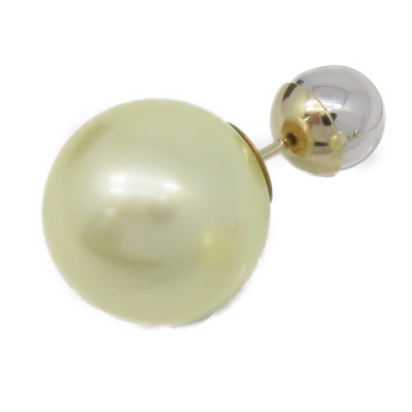 Dior Metal/Imitation Pearl Earrings Pearl/Gold