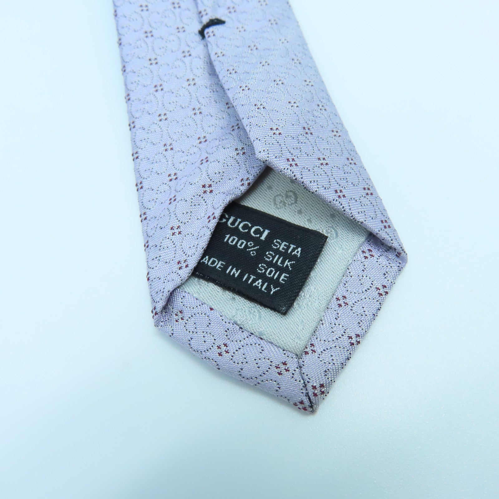 GUCCI 【激減優惠】絲質Necktie領帶淺紫色