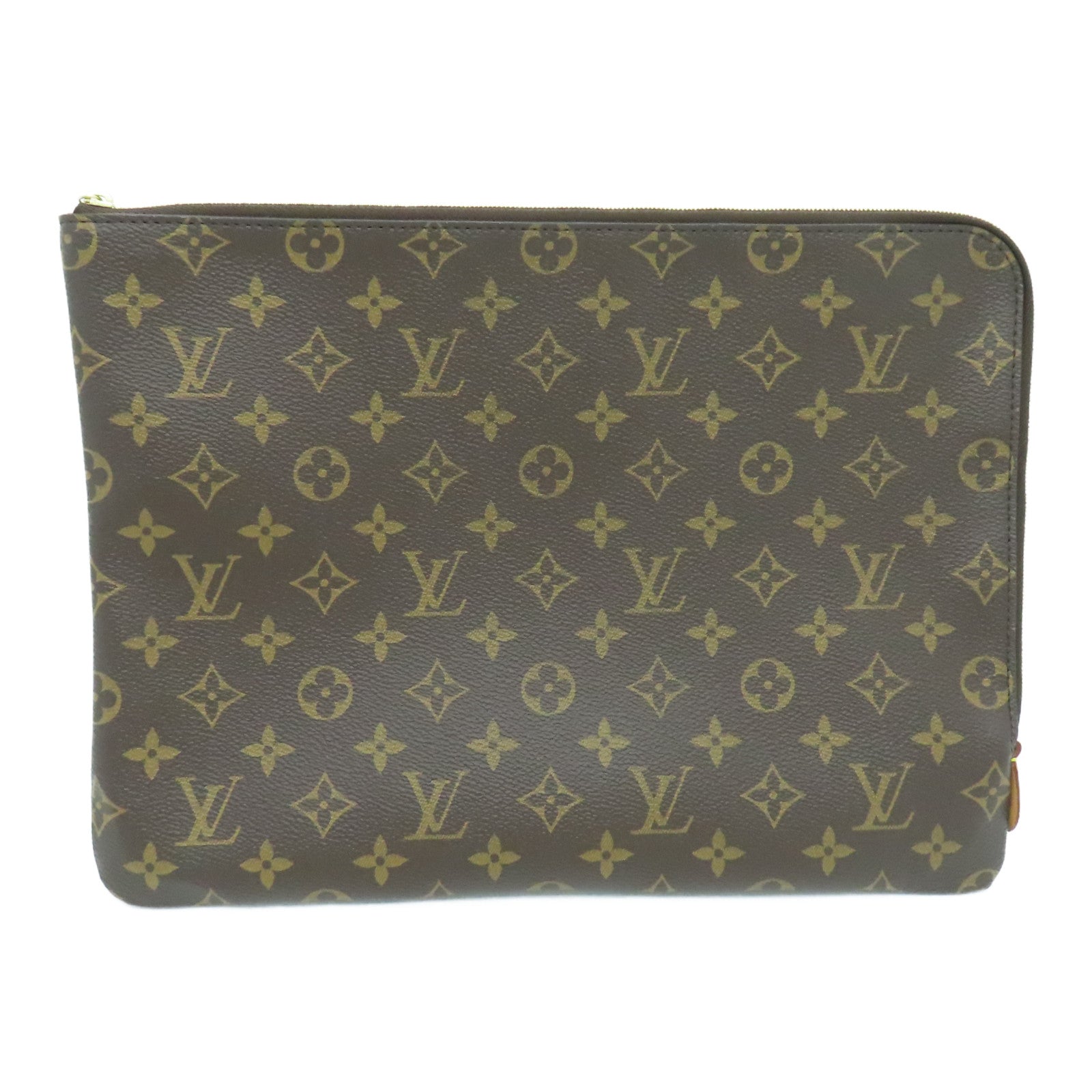 LOUIS VUITTON Monogram Etui Voyage MM金扣手拿包啡色