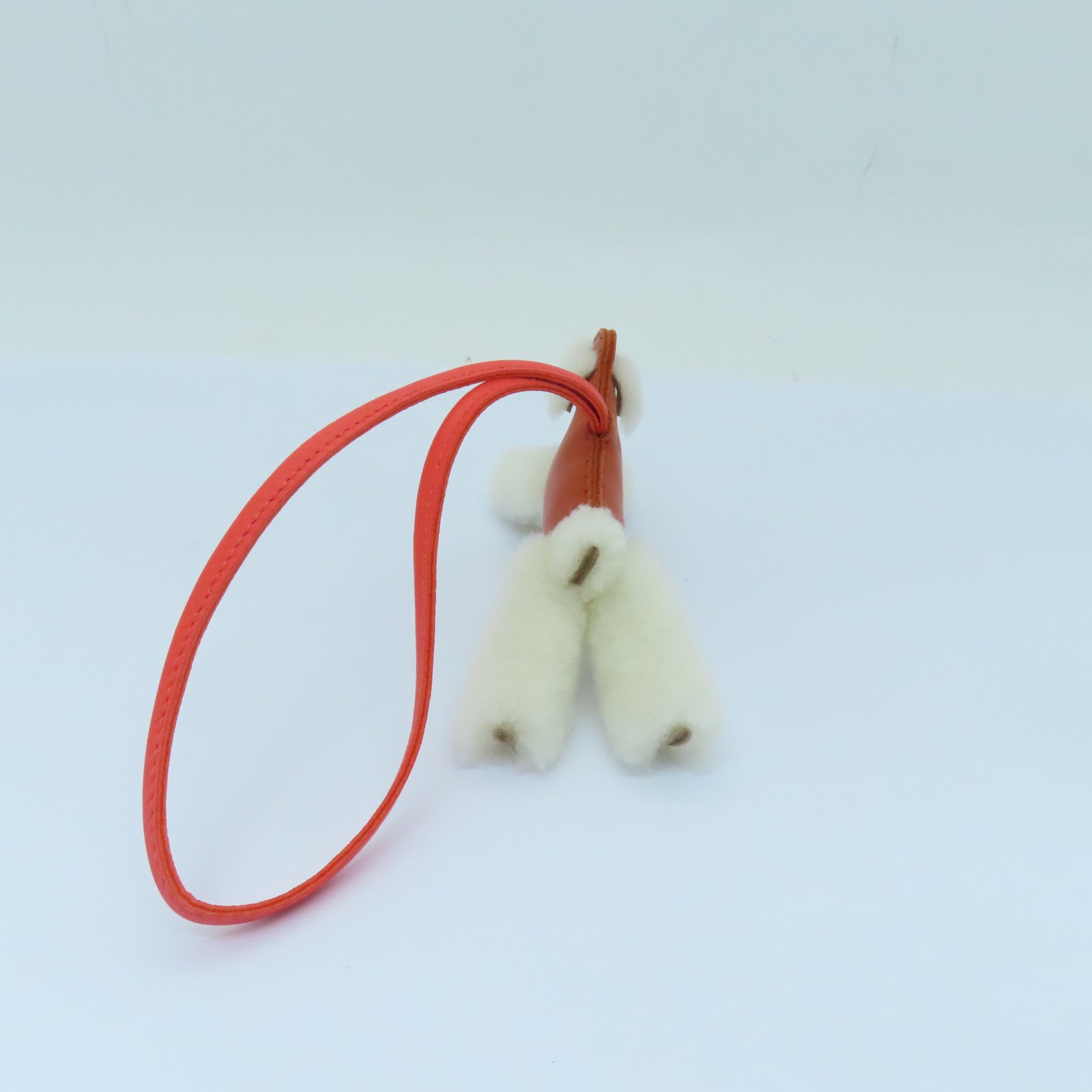 HERMES Swift皮革Buddy Snearling Charm挂饰啡色/粉红色