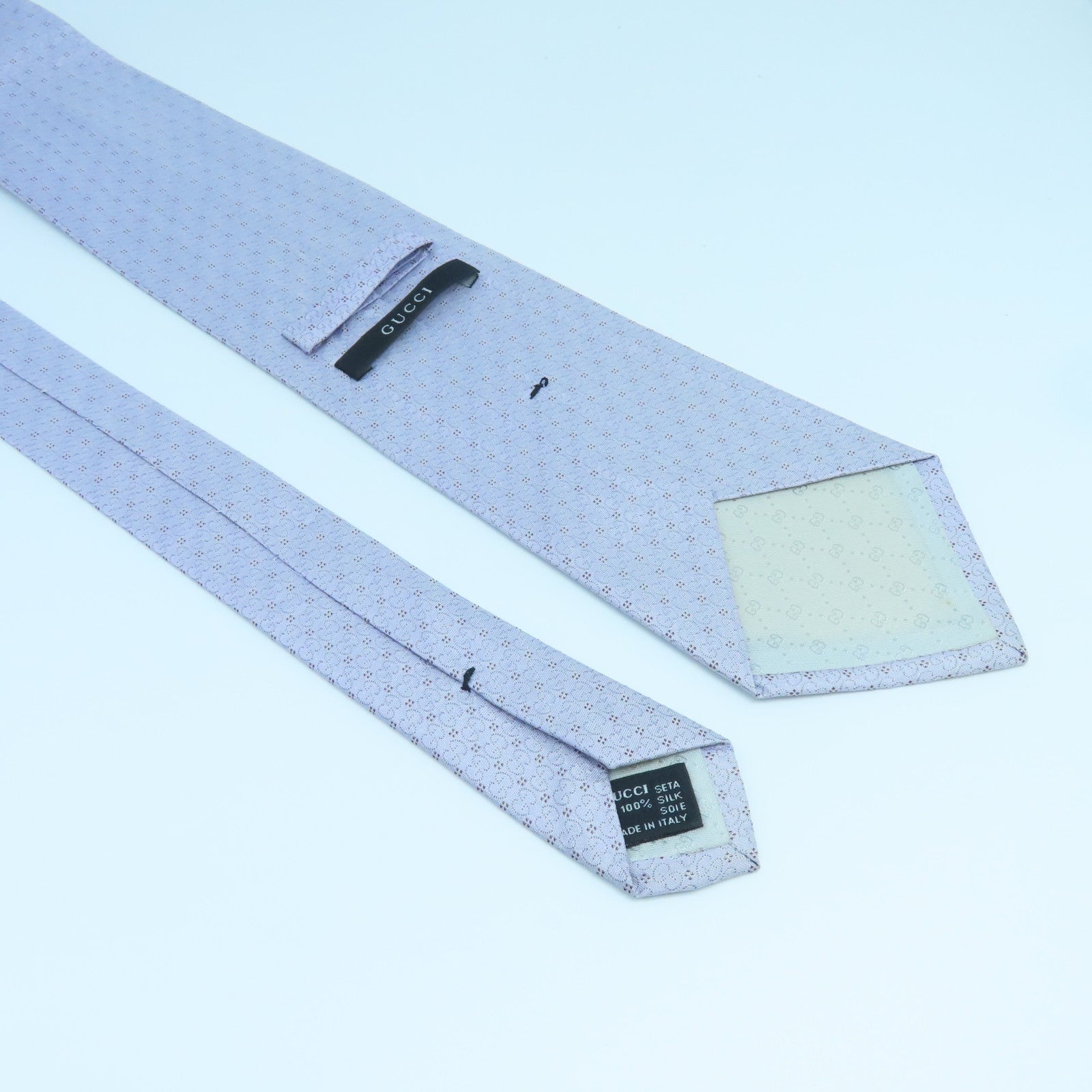 GUCCI 【激減優惠】絲質Necktie領帶淺紫色