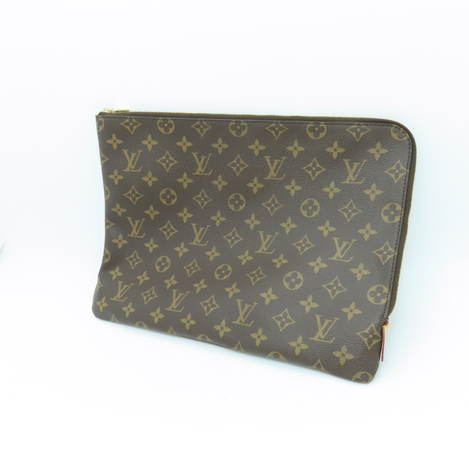LOUIS VUITTON Monogram Etui Voyage MM金扣手拿包啡色