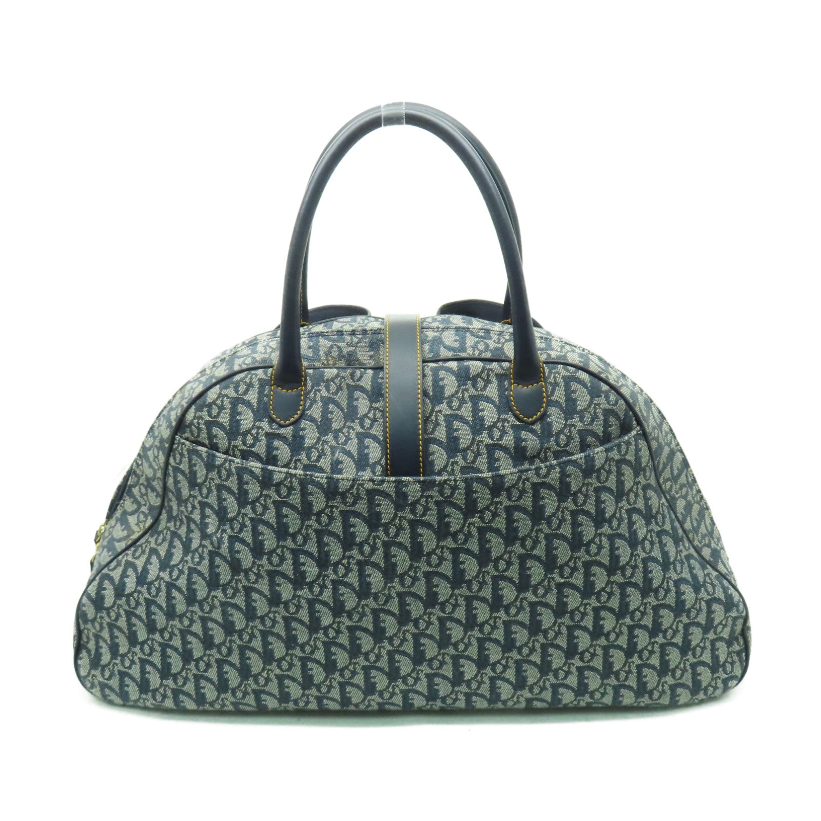 Dior 帆布Vintage Handbag金扣旅行袋藍色
