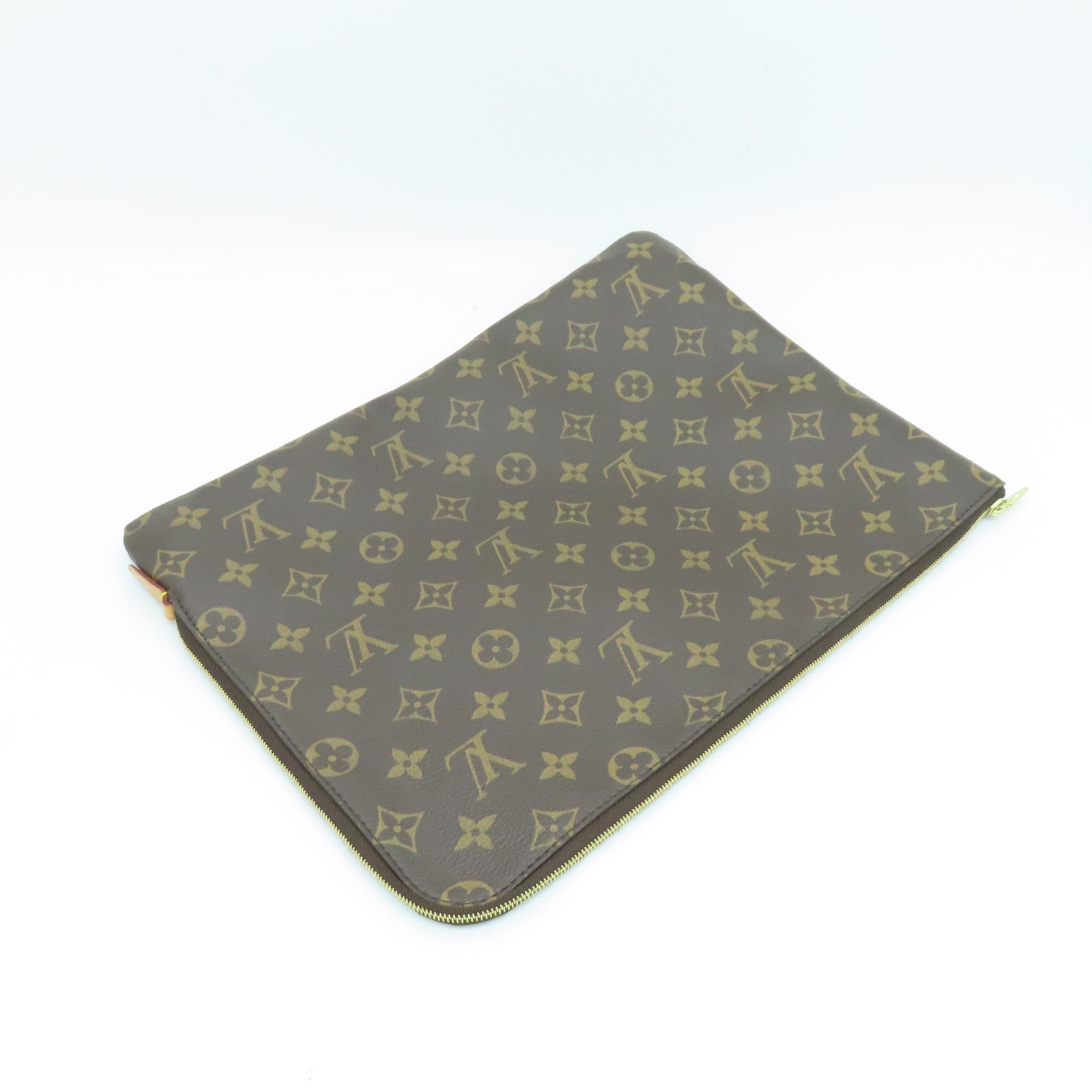 LOUIS VUITTON Monogram Etui Voyage MM金扣手拿包啡色