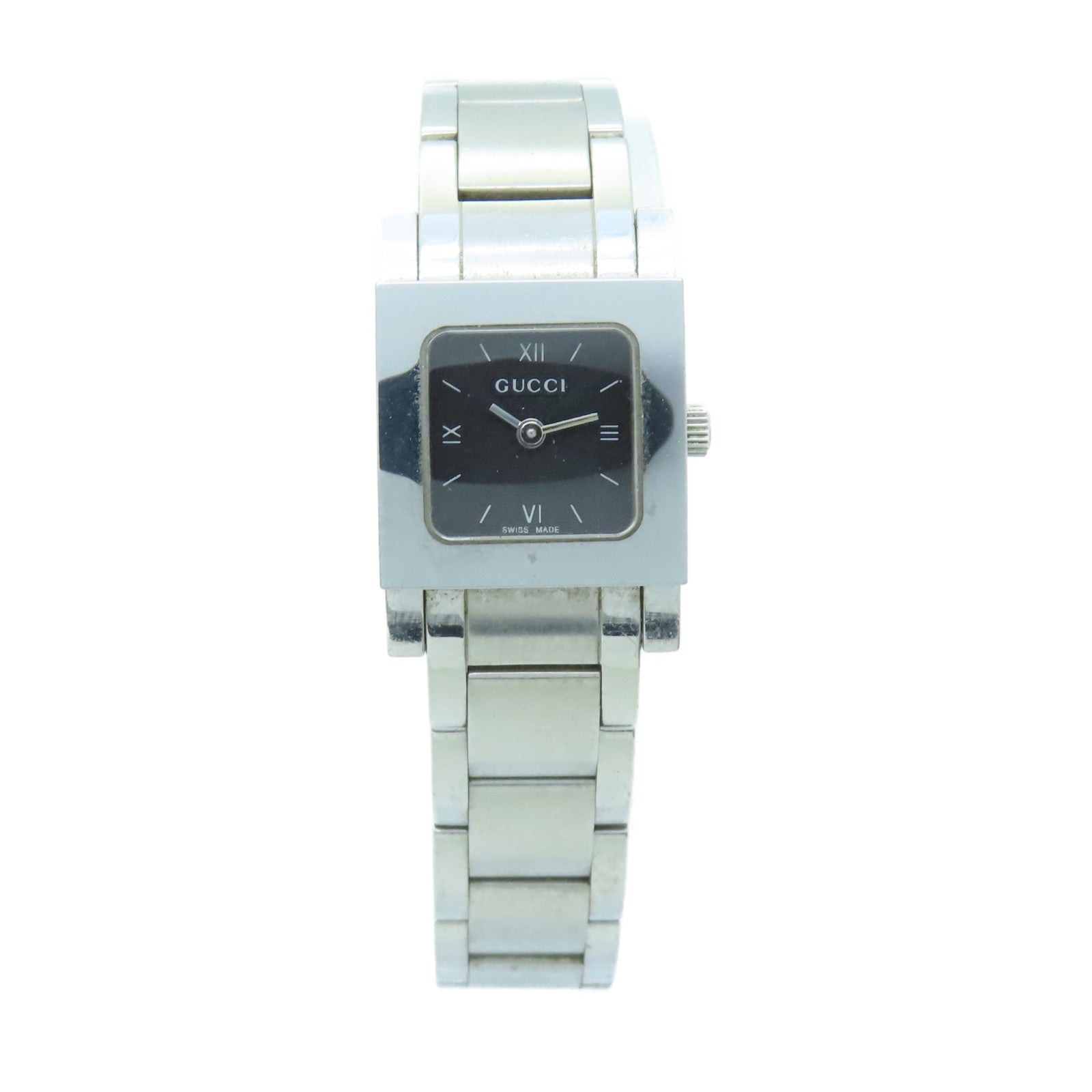 GUCCI Quartz Watch不鏽鋼手錶石英機芯黑色