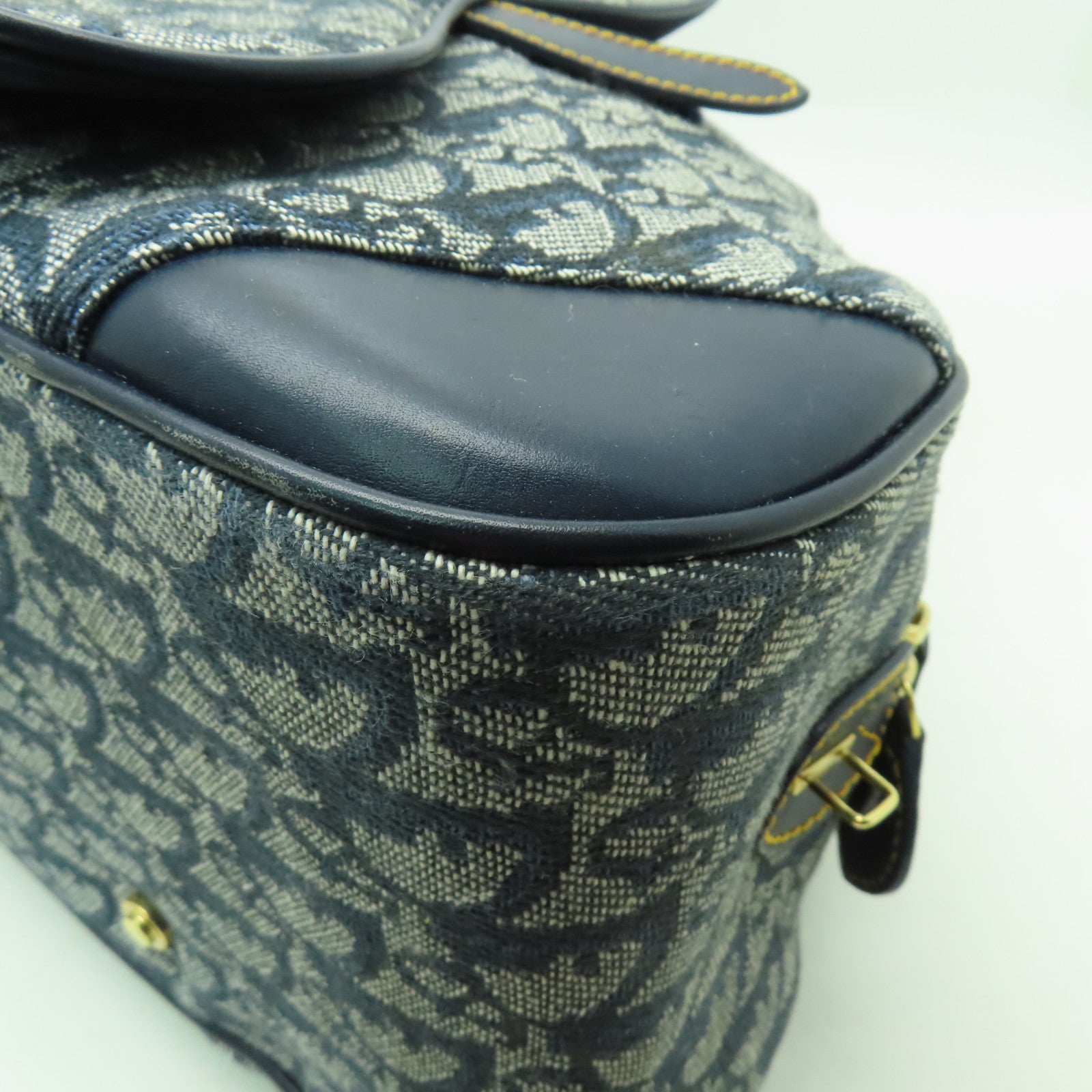 Dior 帆布Vintage Handbag金扣旅行袋藍色