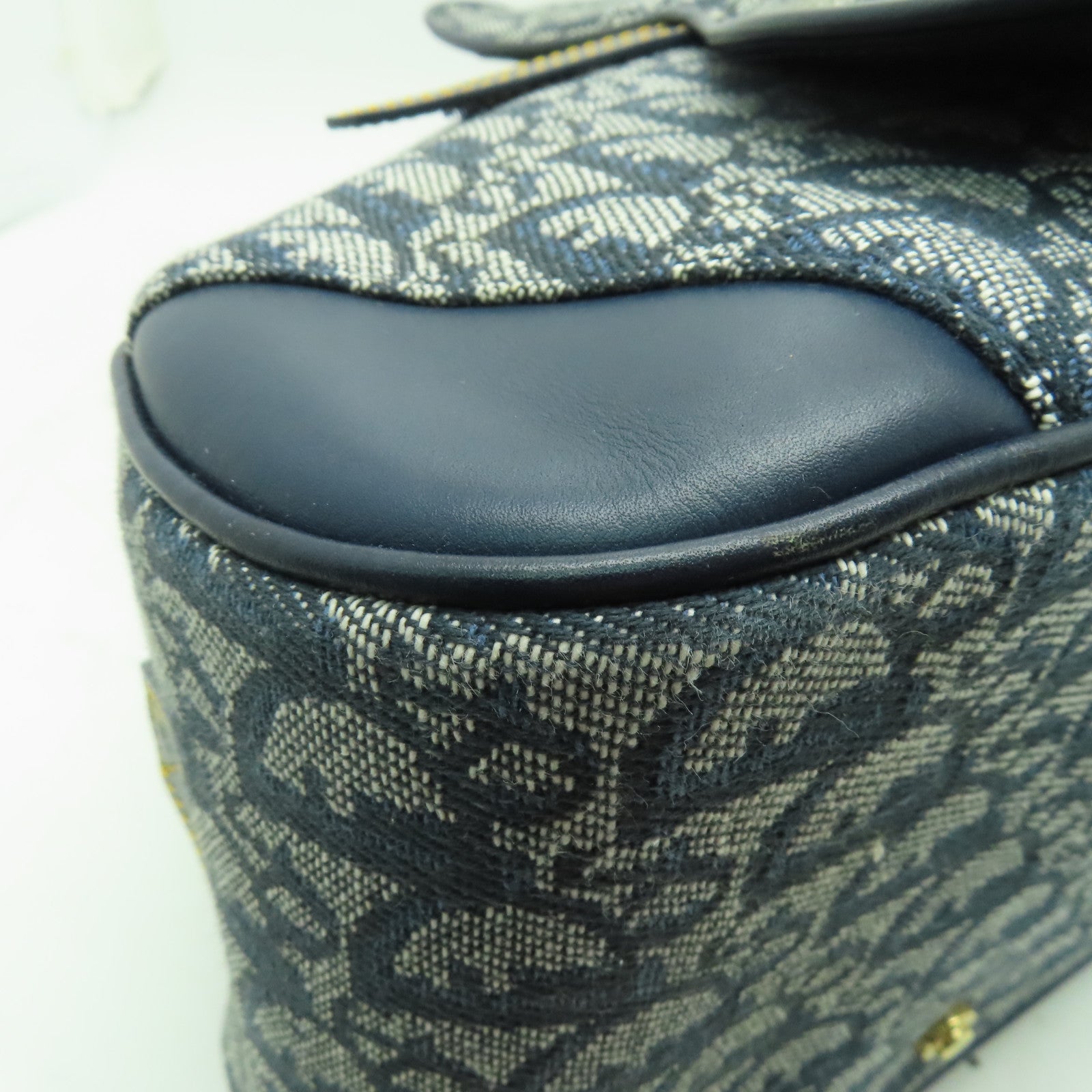 Dior 帆布Vintage Handbag金扣旅行袋藍色