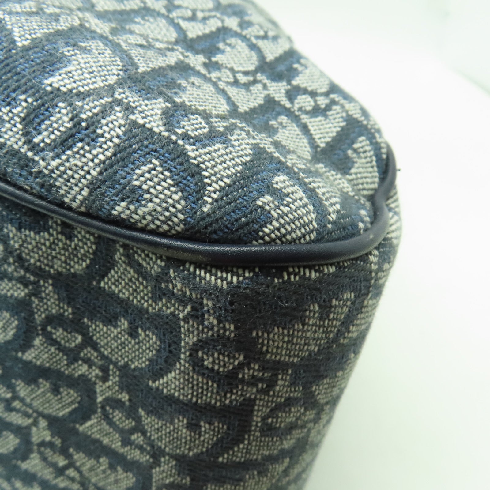 Dior 帆布Vintage Handbag金扣旅行袋藍色