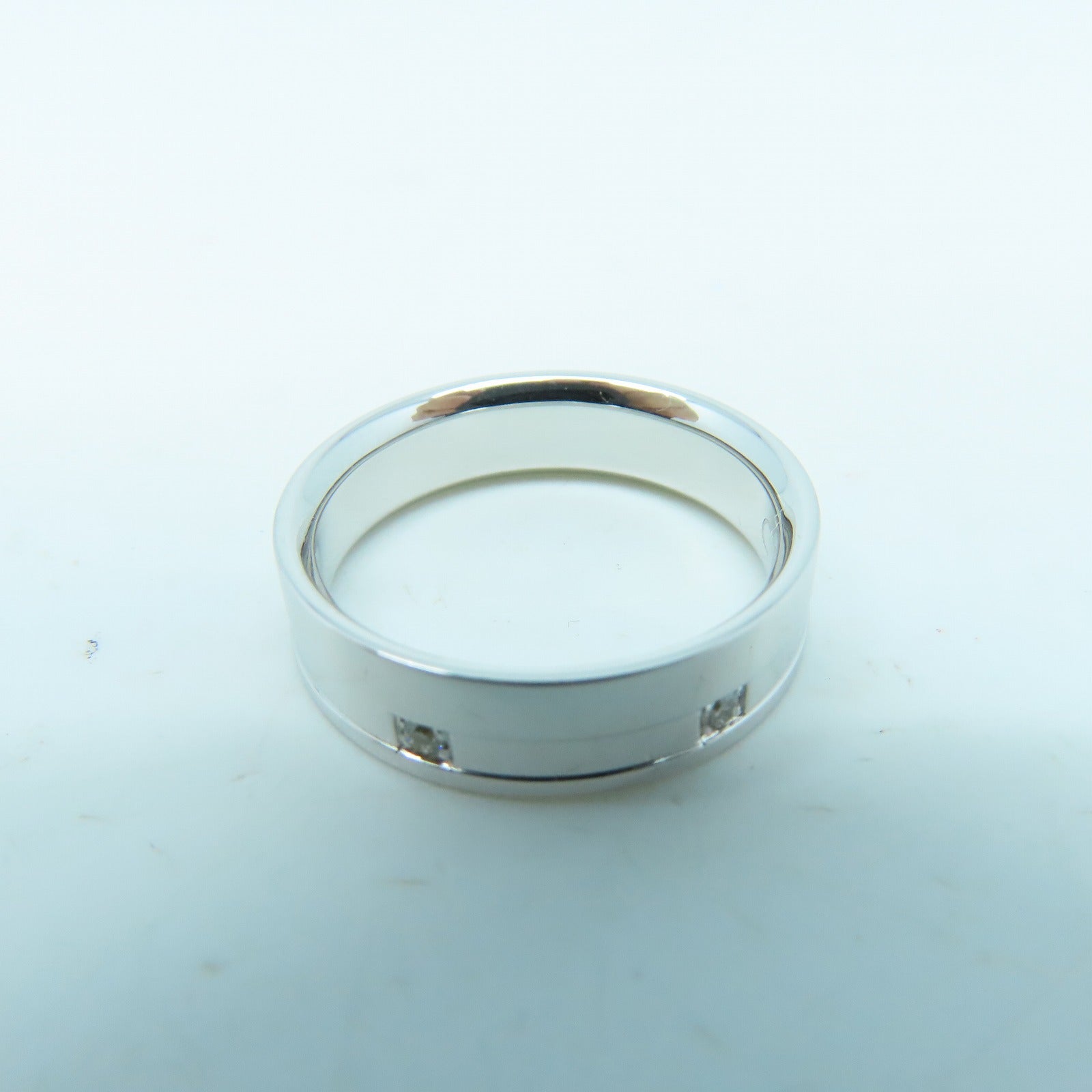 JEWELRY 18K White Gold Diamond Ring0.08ct Diamond Ring US#5.5