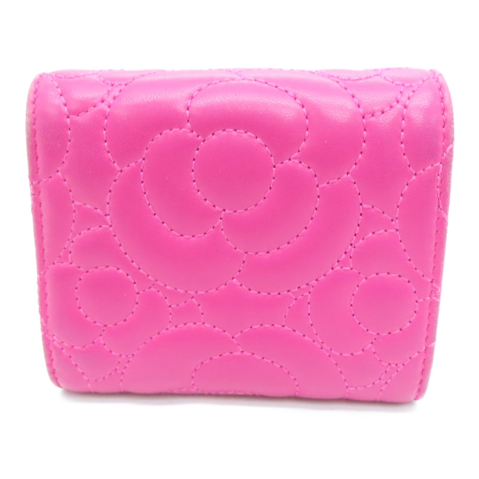 CHANEL 羊皮皮革Wallet银扣钱包粉红色