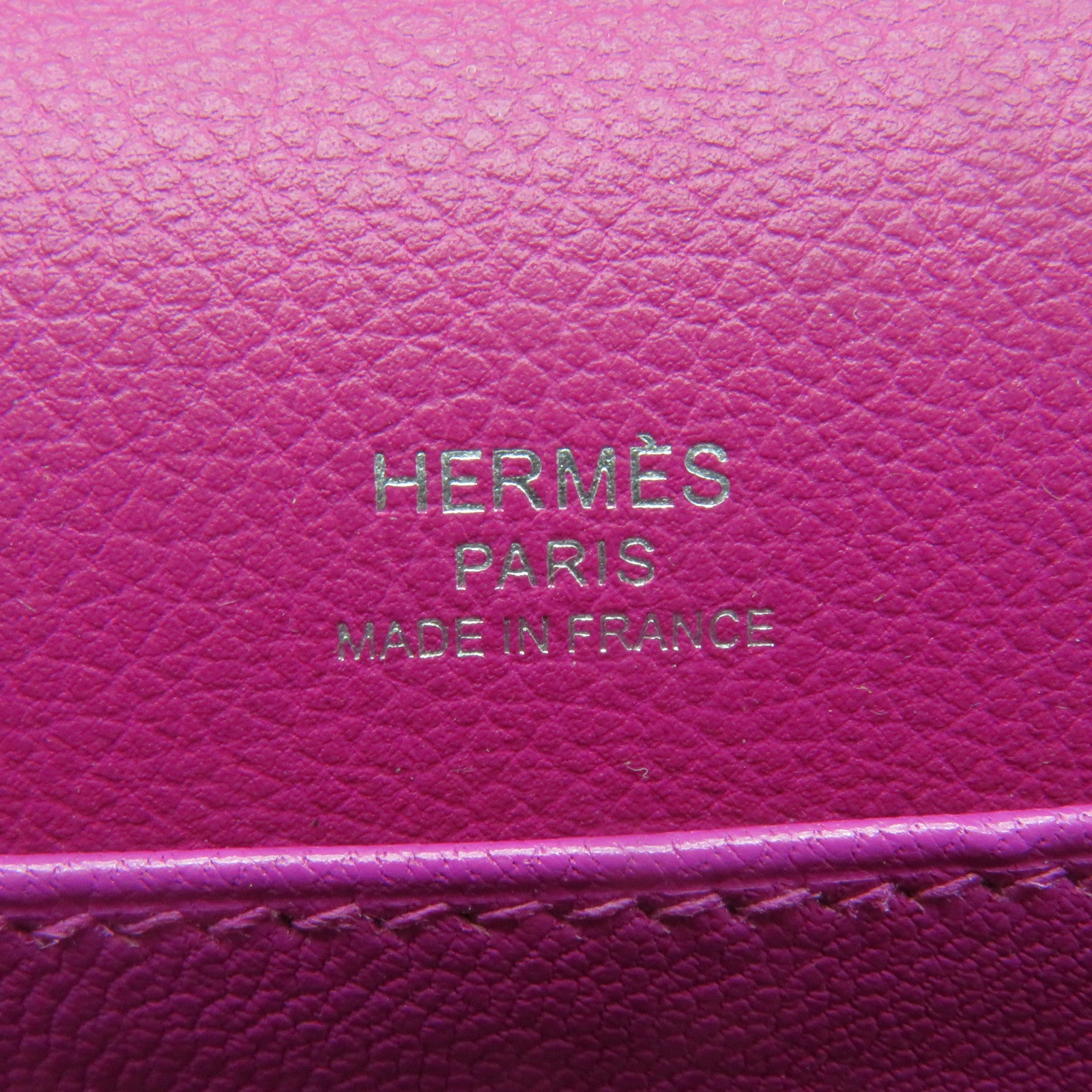 HERMES Evercolor皮革Mini Roulis Shoulder Bag银扣肩背袋Rose Purple紫色