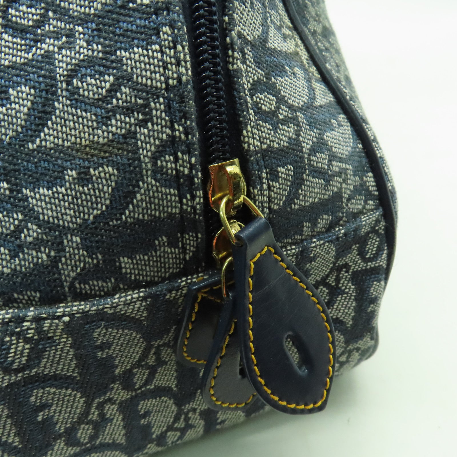 Dior 帆布Vintage Handbag金扣旅行袋藍色