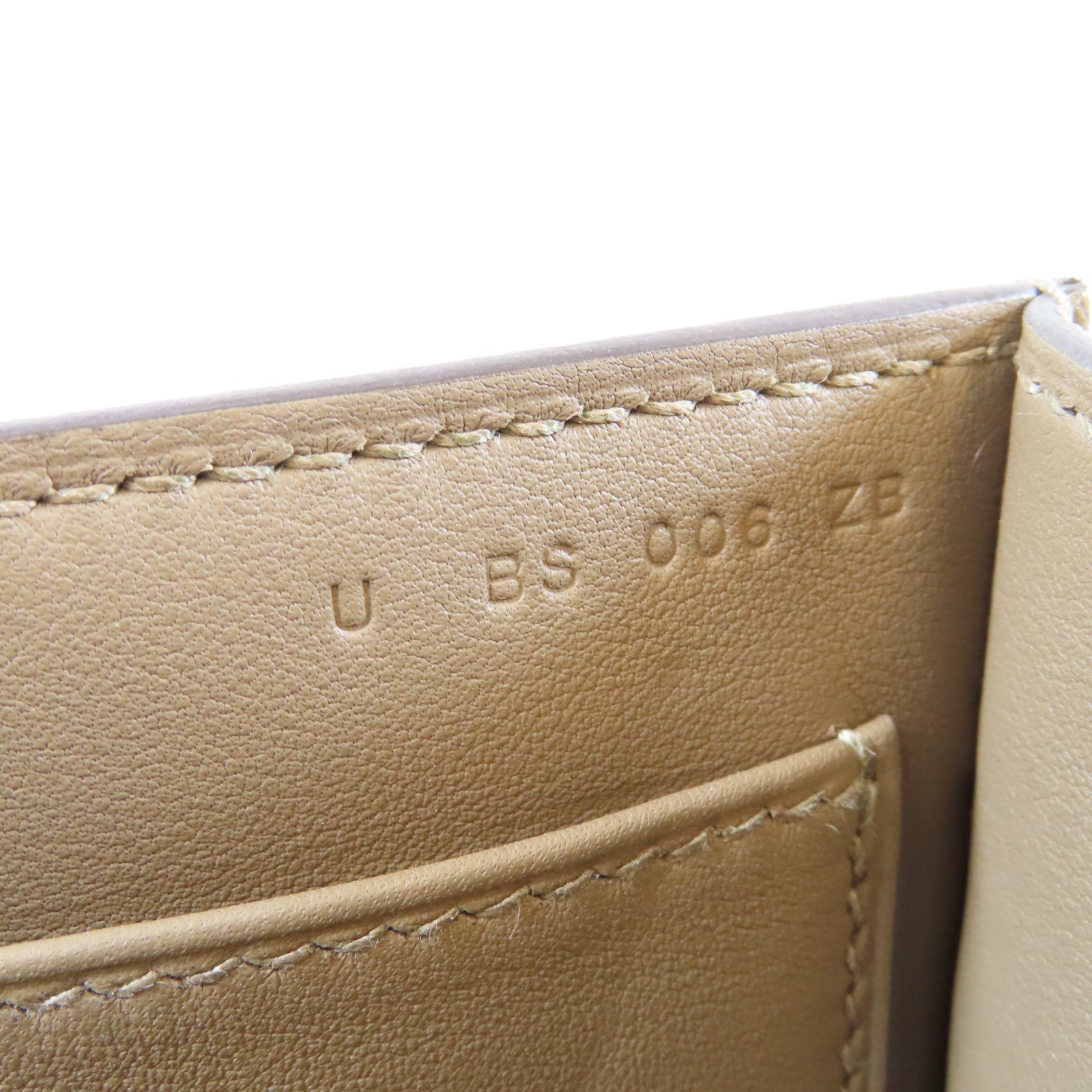 HERMES Chevre皮革Geta銀扣肩背袋Etoupe大象灰色