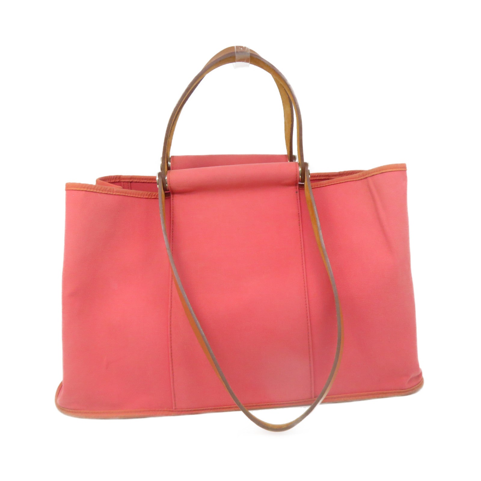 HERMES 帆布Cabag 2Way Shoulder Bag手挽肩背两用袋粉红色