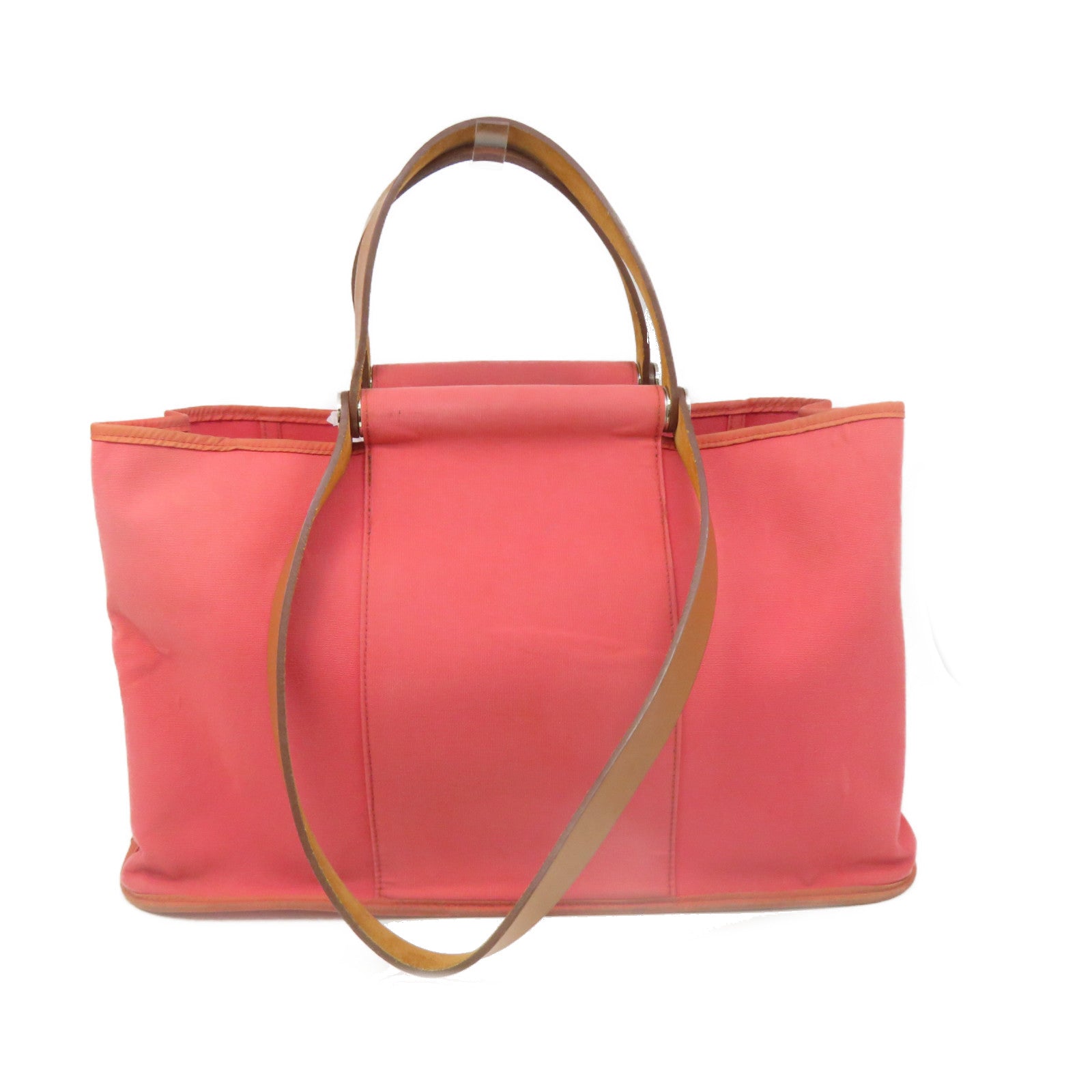 HERMES 帆布Cabag 2Way Shoulder Bag手挽肩背两用袋粉红色