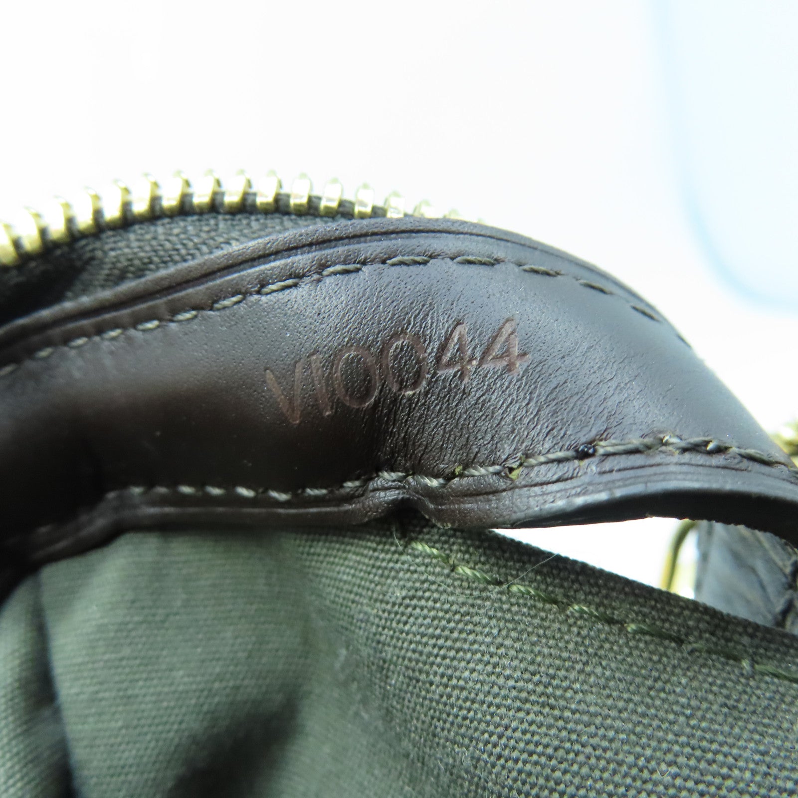 LOUIS VUITTON Monogram Mini Lin Josephine PM gold buckle handle bag green