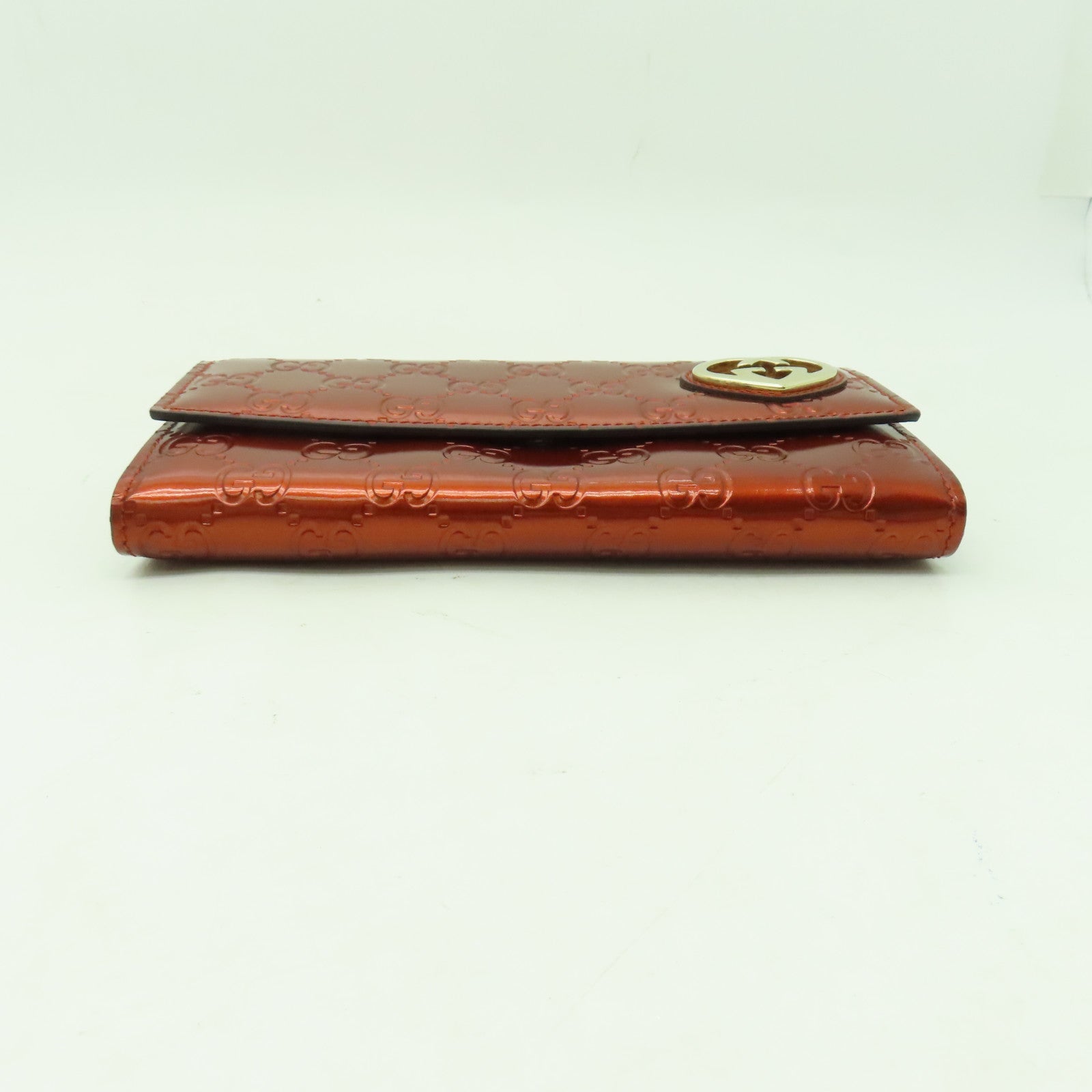 GUCCI 【激減優惠】漆皮皮革Long Wallet長錢包橙色
