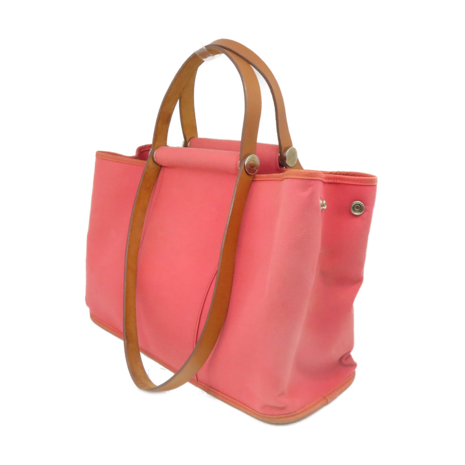 HERMES 帆布Cabag 2Way Shoulder Bag手挽肩背两用袋粉红色
