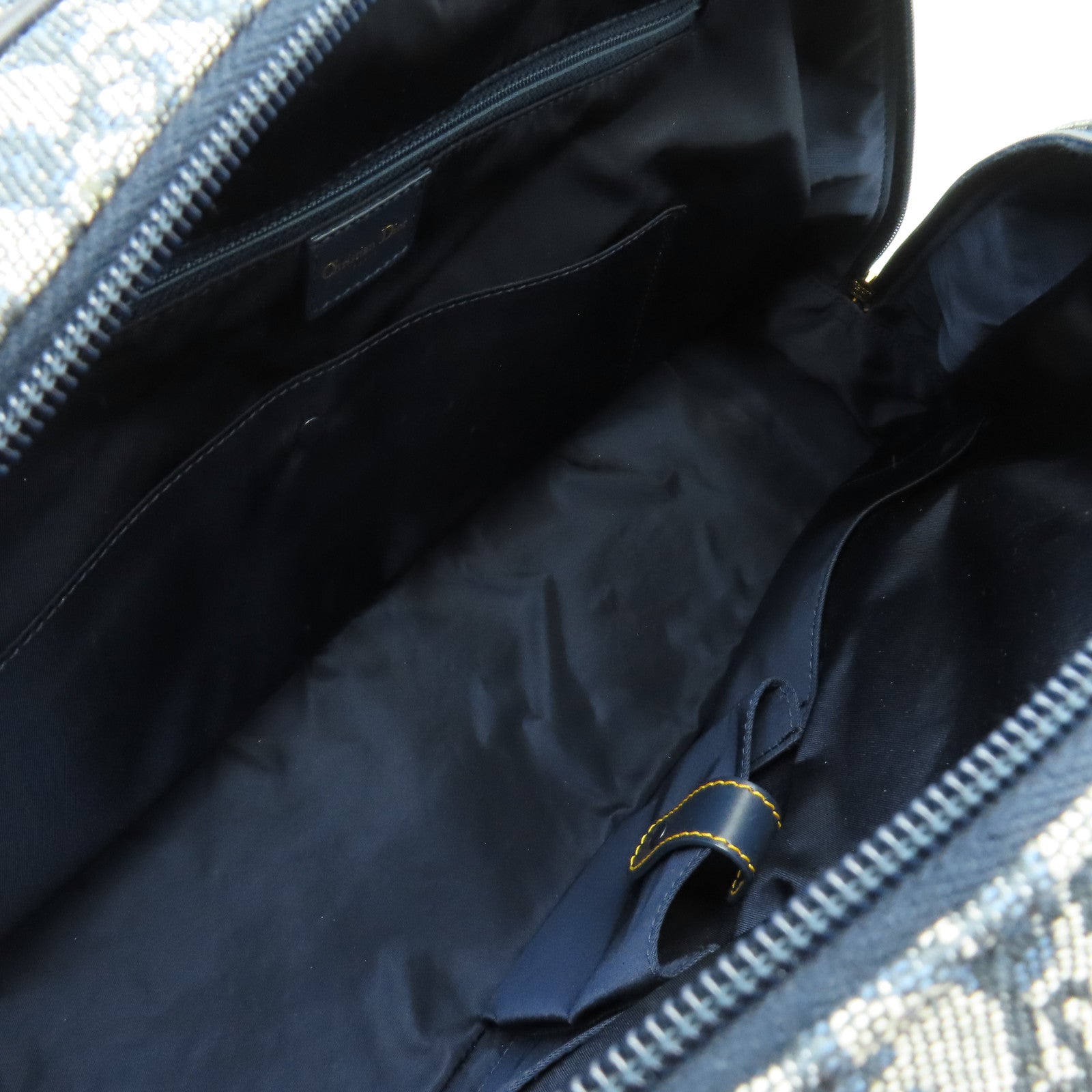 Dior 帆布Vintage Handbag金扣旅行袋藍色
