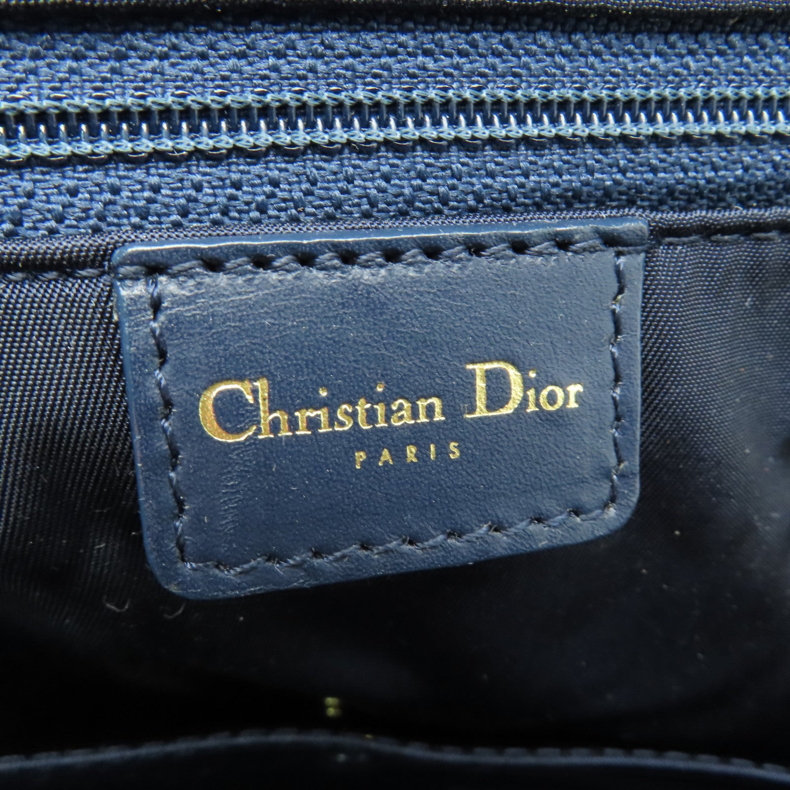 Dior 帆布Vintage Handbag金扣旅行袋藍色