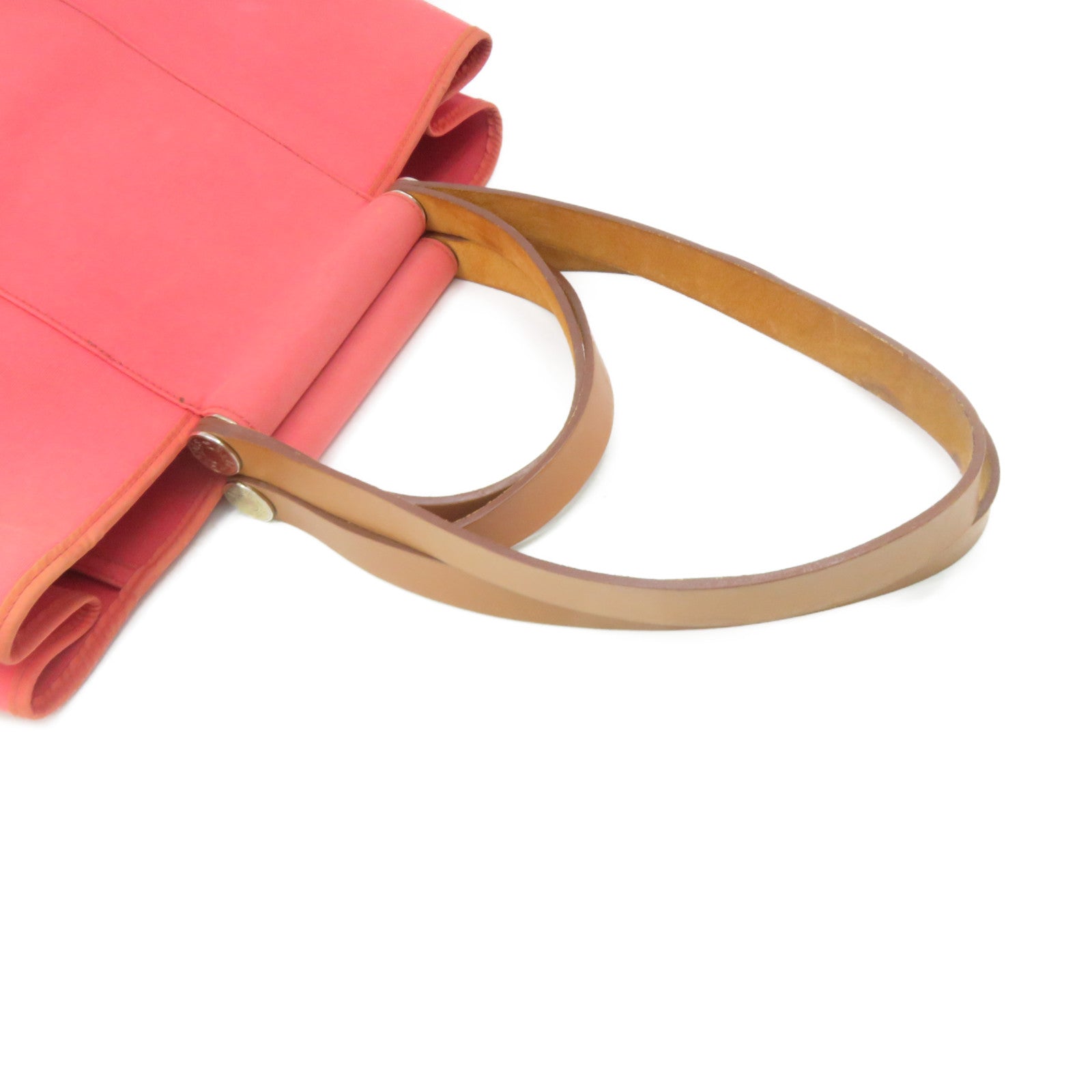 HERMES 帆布Cabag 2Way Shoulder Bag手挽肩背两用袋粉红色