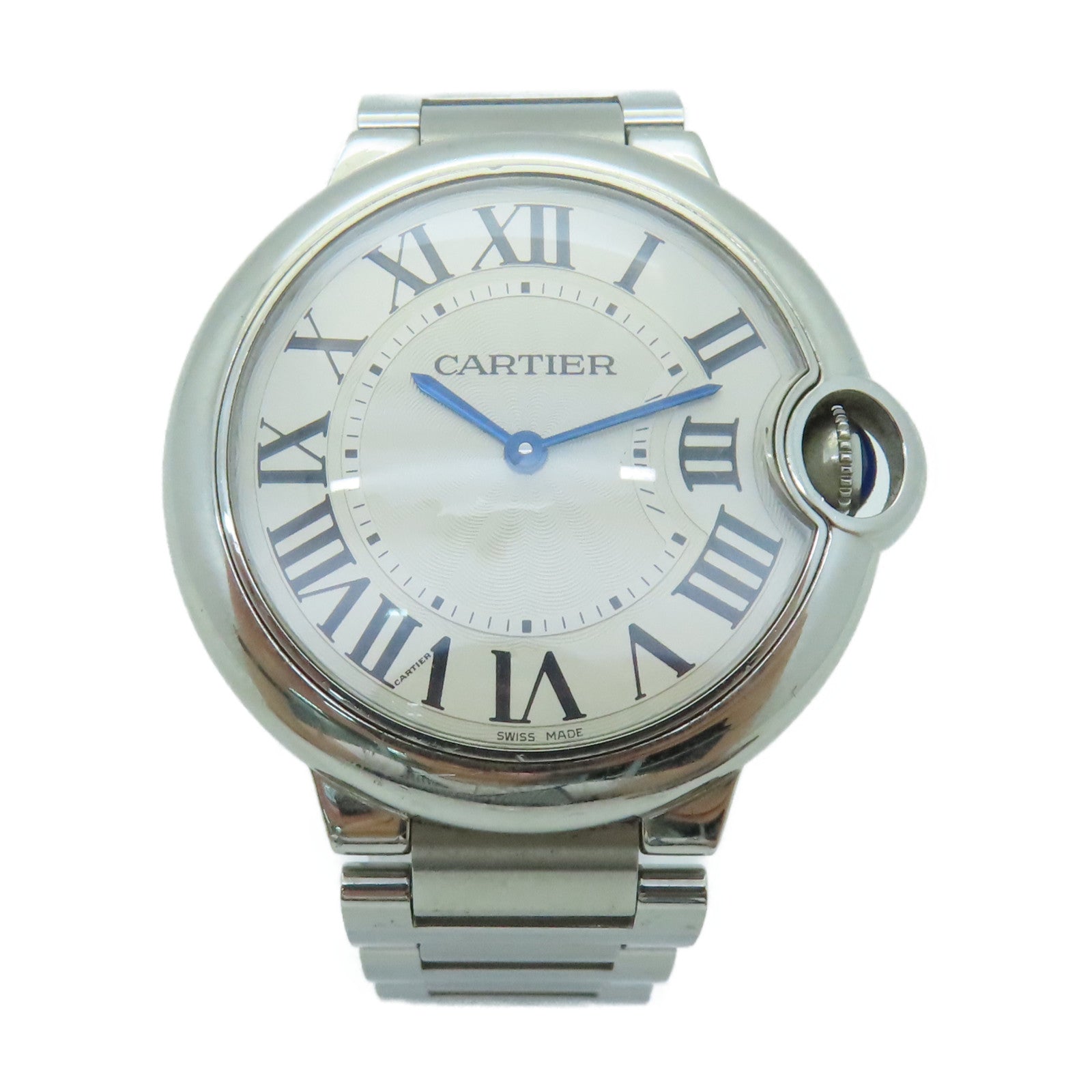 CARTIER Ballon Blue不鏽鋼手錶自動機芯白色