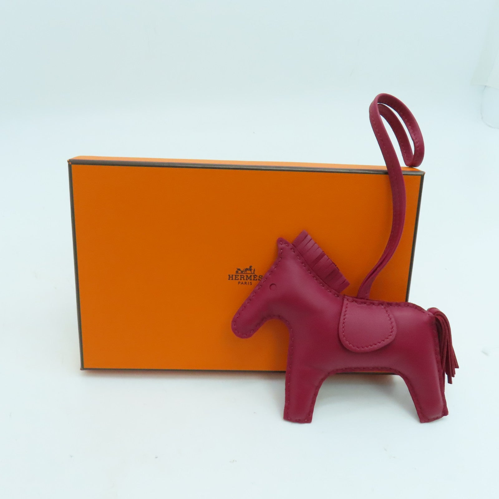 HERMES 【激減優惠】Swift皮革Rodeo MM Bag Charm紅色