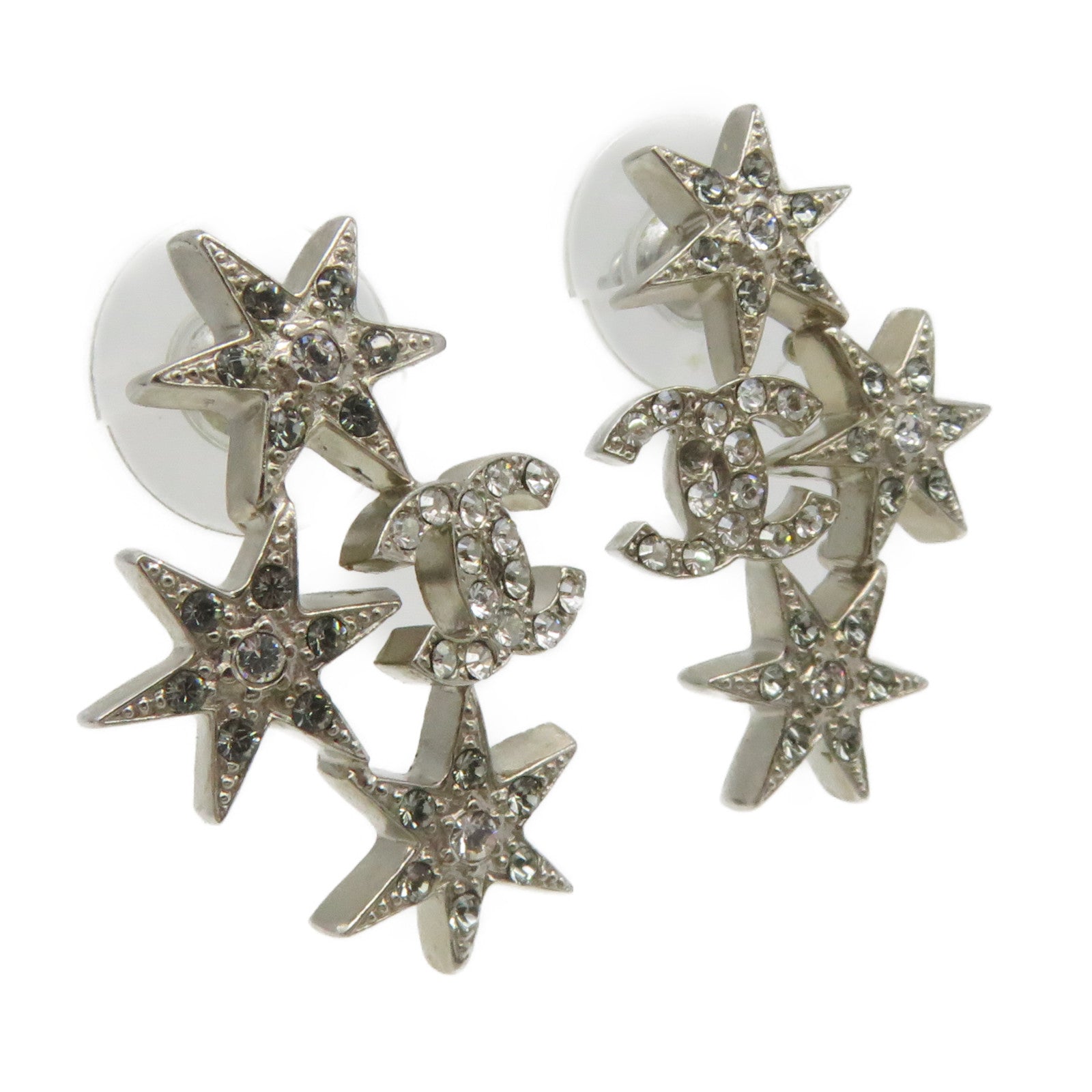 CHANEL metal Earring earrings silver