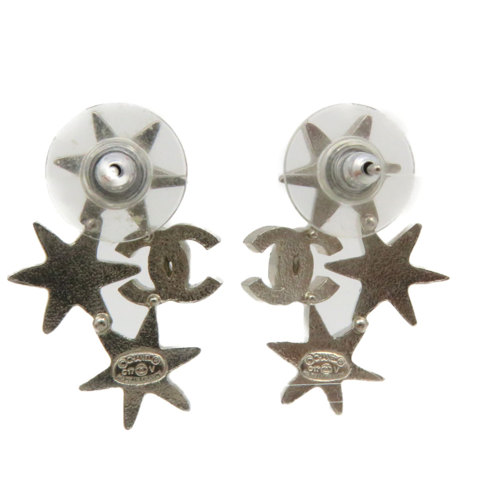 CHANEL metal Earring earrings silver