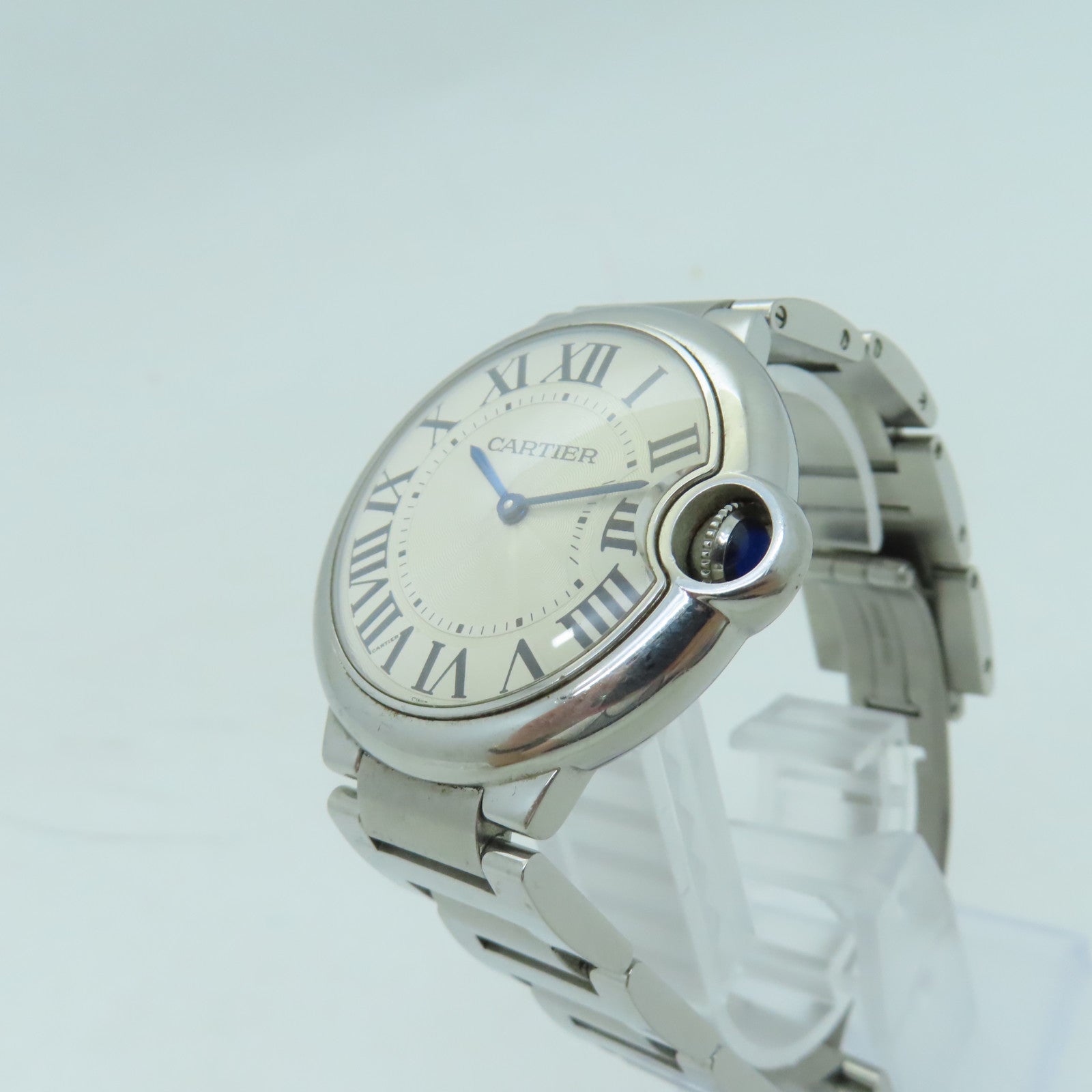 CARTIER Ballon Blue不鏽鋼手錶自動機芯白色