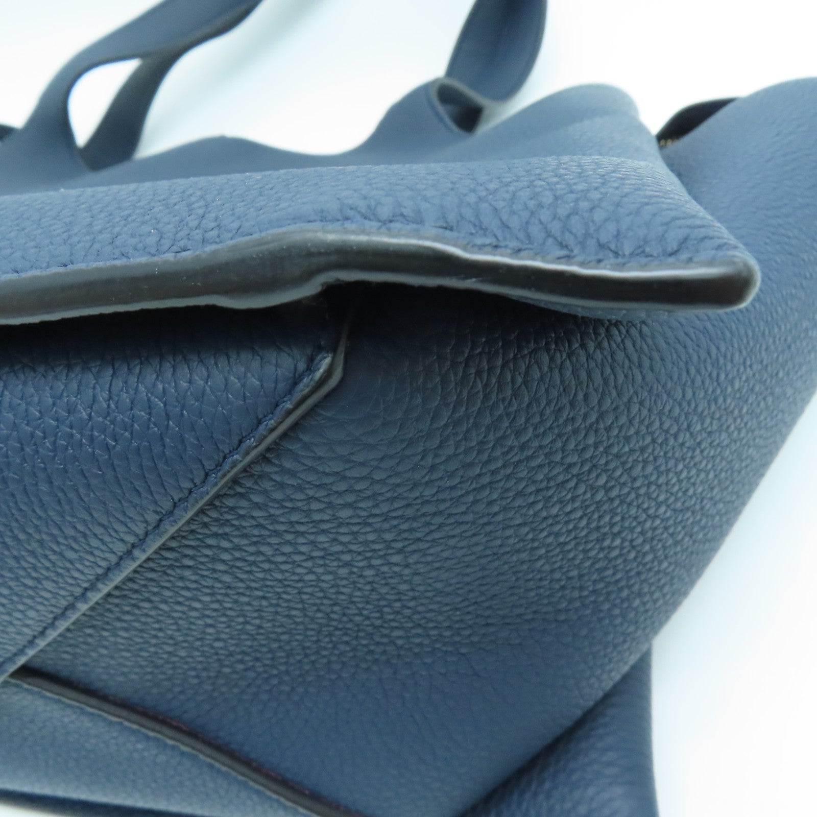 CELINE 【激減優惠】牛皮皮革Trifold Tote金扣肩背袋藍色紅色