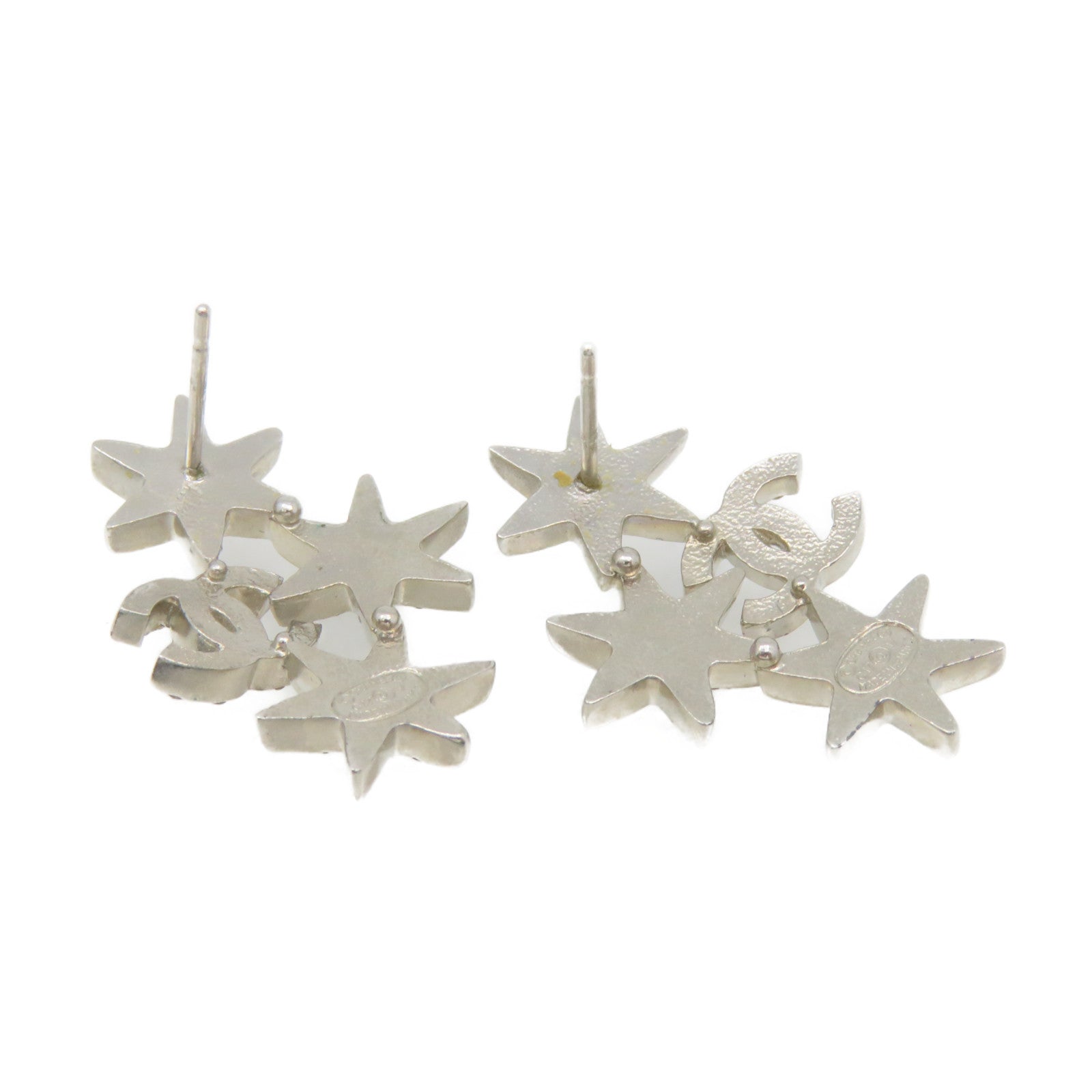 CHANEL metal Earring earrings silver