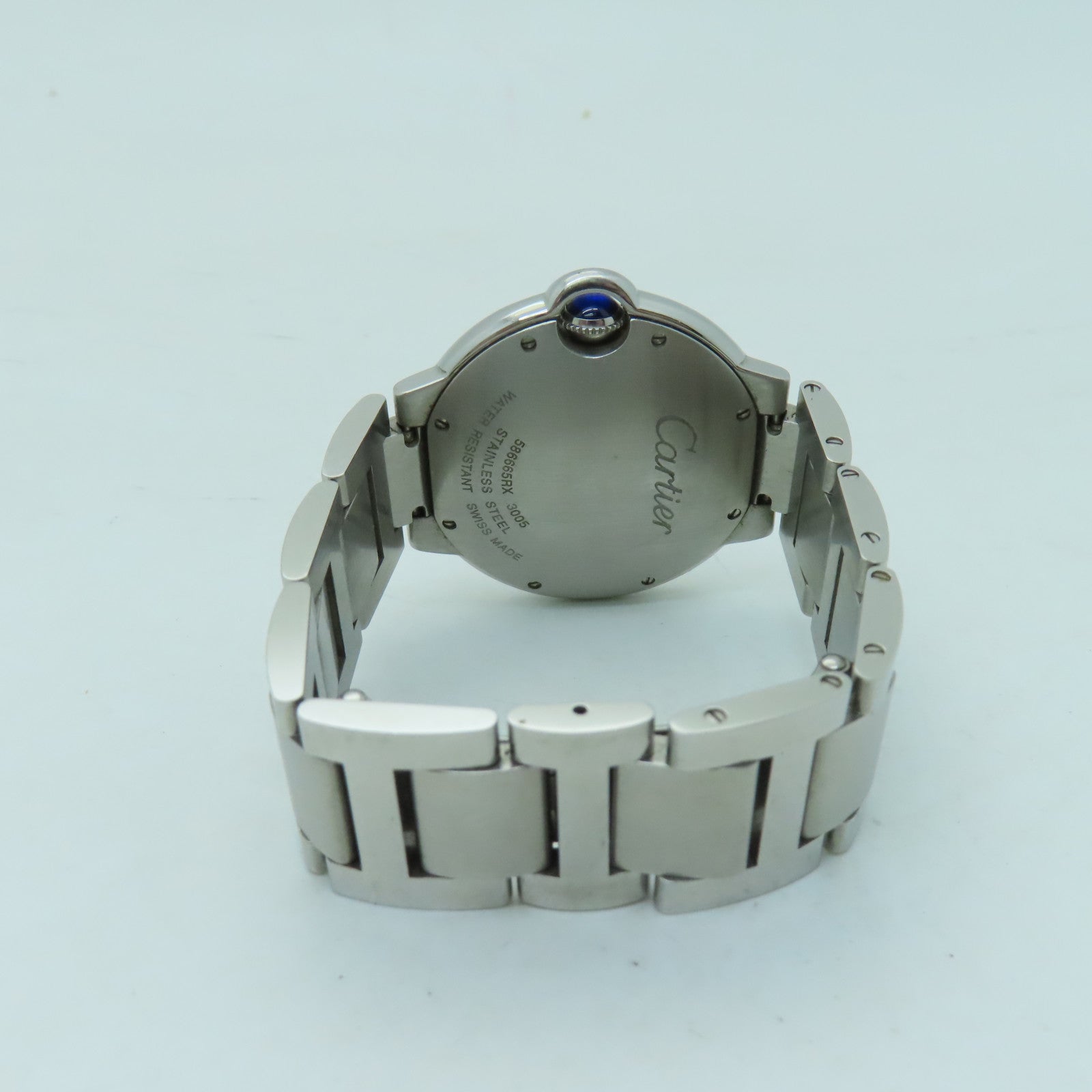 CARTIER Ballon Blue不鏽鋼手錶自動機芯白色