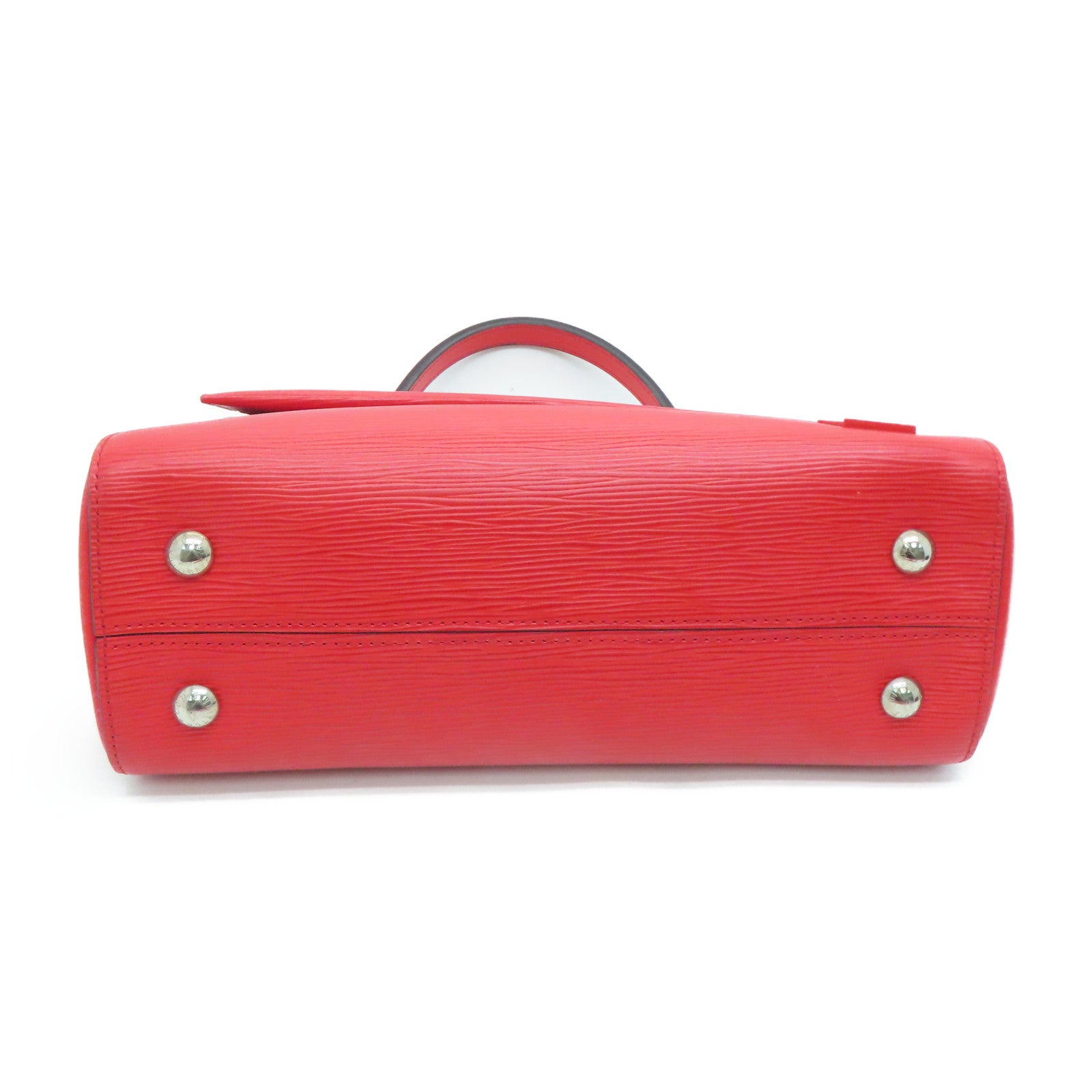LOUIS VUITTON Epi Cluny MM silver buckle shoulder shoulder bag red