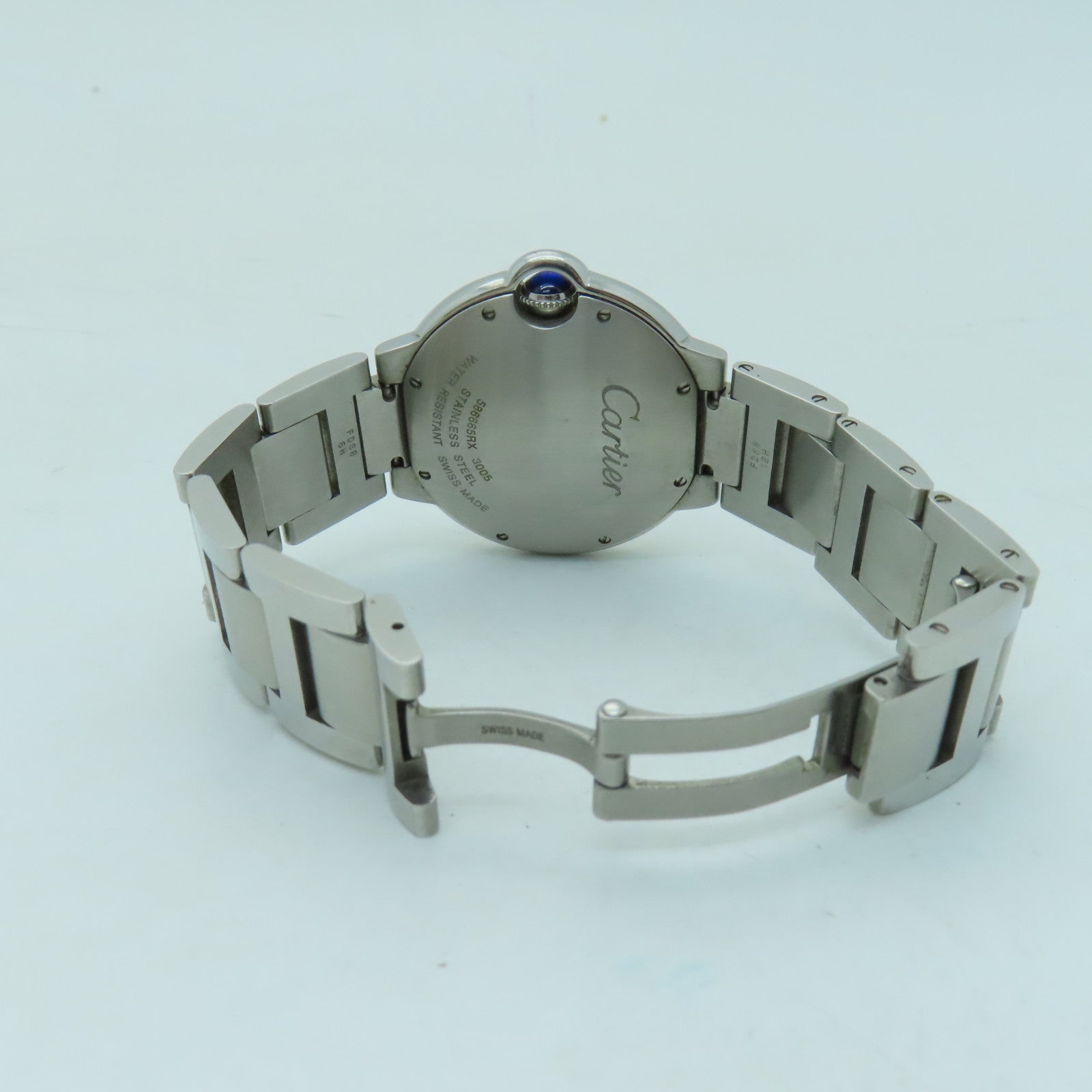 CARTIER Ballon Blue不鏽鋼手錶自動機芯白色